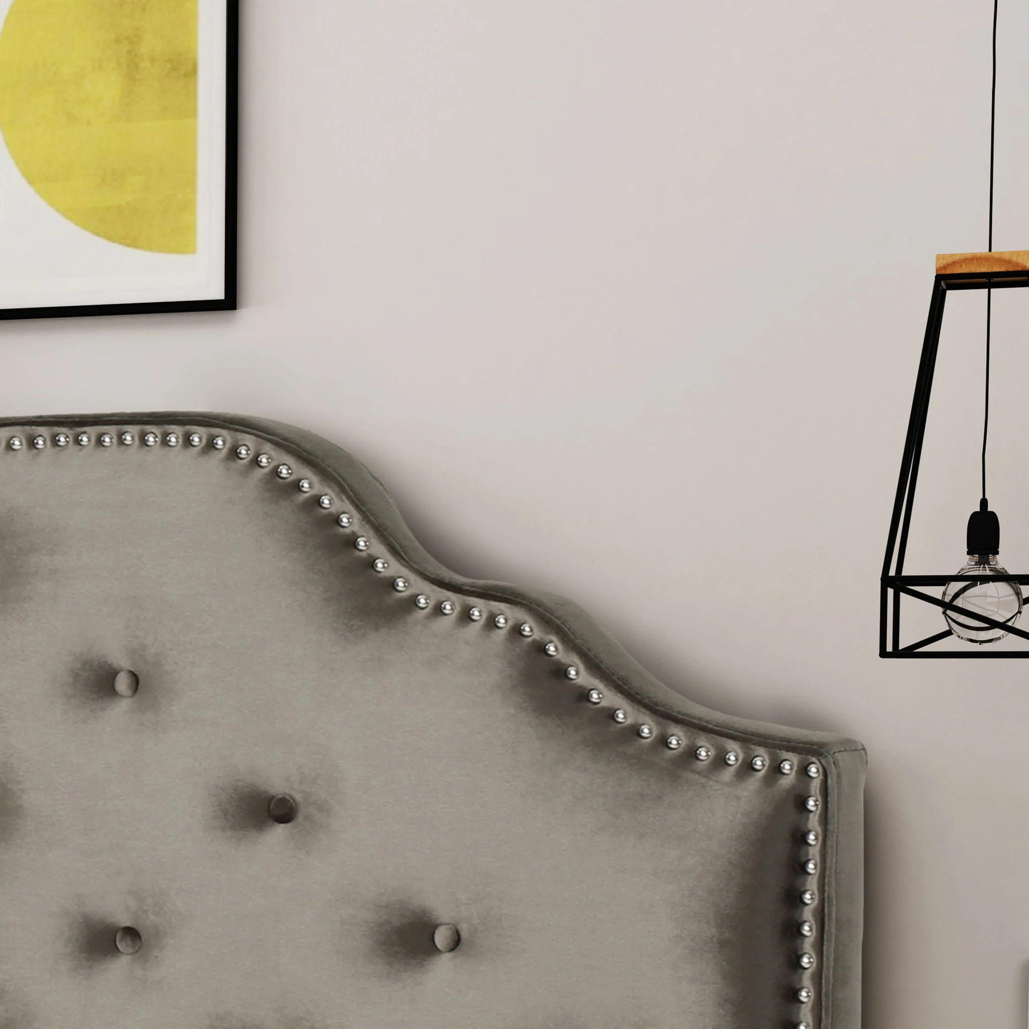 Luella - Button Tufted Upholstered Headboard - Image 8