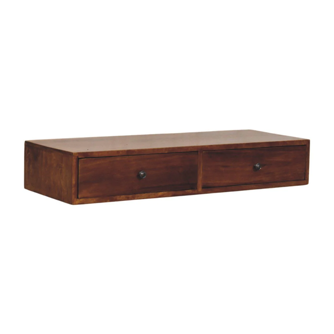 Lunar - 2 Drawer Wall Mounted Console - Brown - Image 3