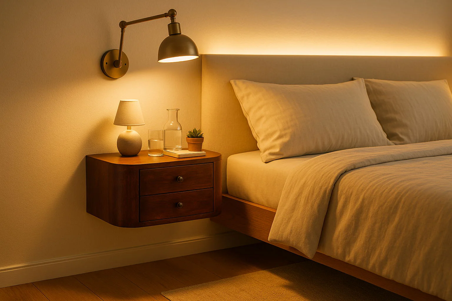 Lunar - Drawer Floating Nightstand - Image 2