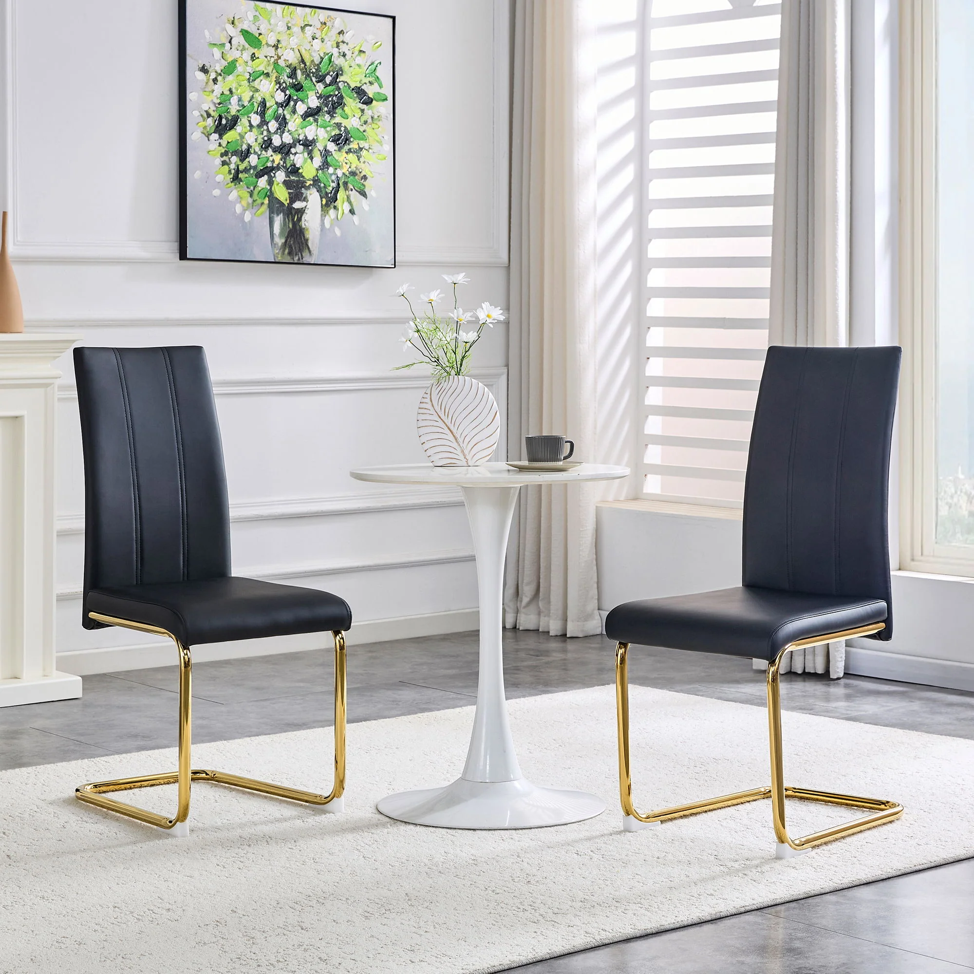 Luxury Aesthetic Upholstered Dining Chairs For Dining Room - Image 11