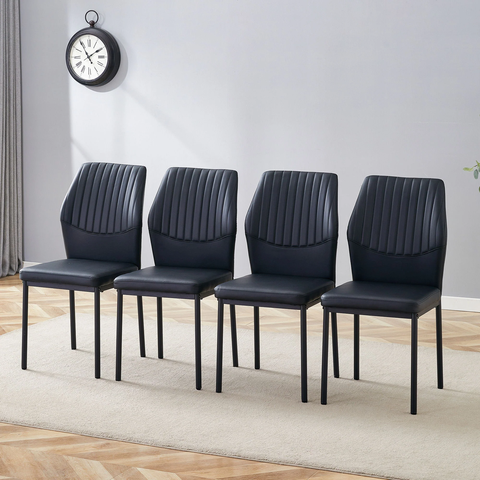 Ergonomic Simple Chair With Metal Leg - Image 7