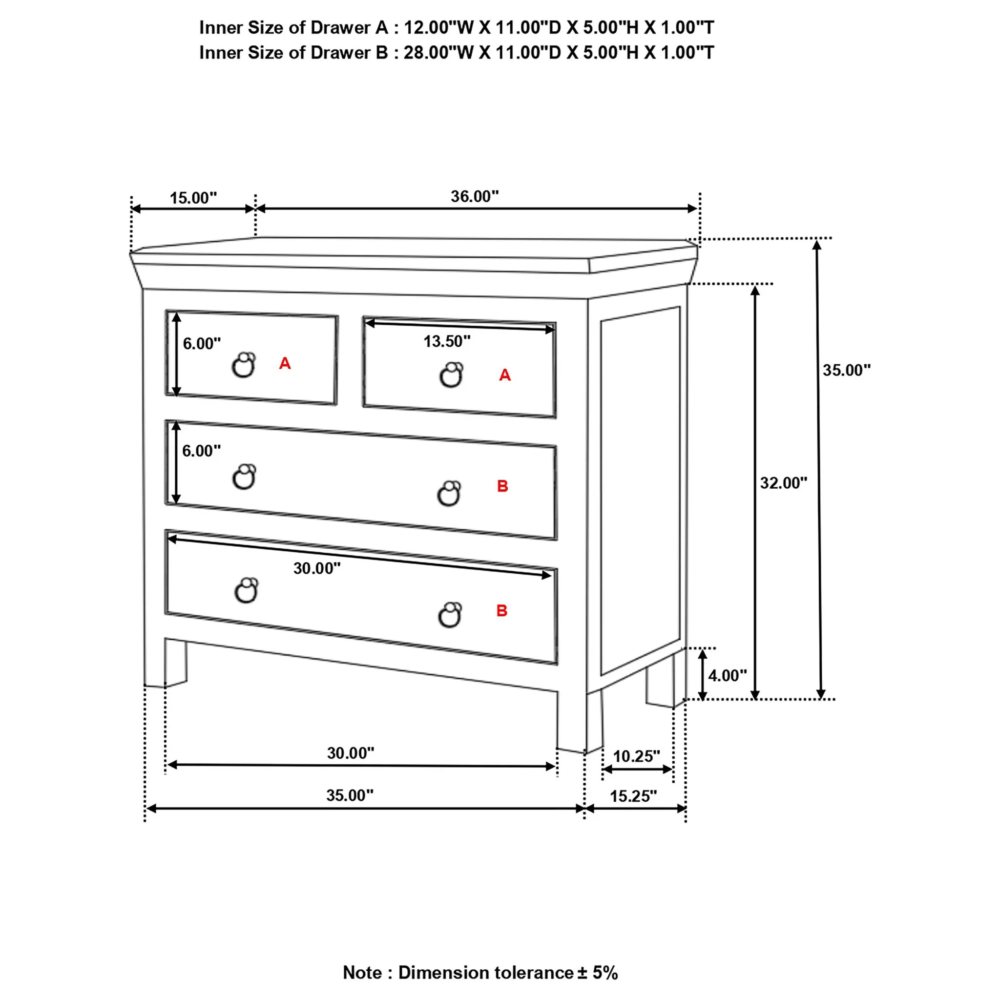 Lynden - 4 Drawer Accent Cabinet With Ring Pulls - Wood - Image 2