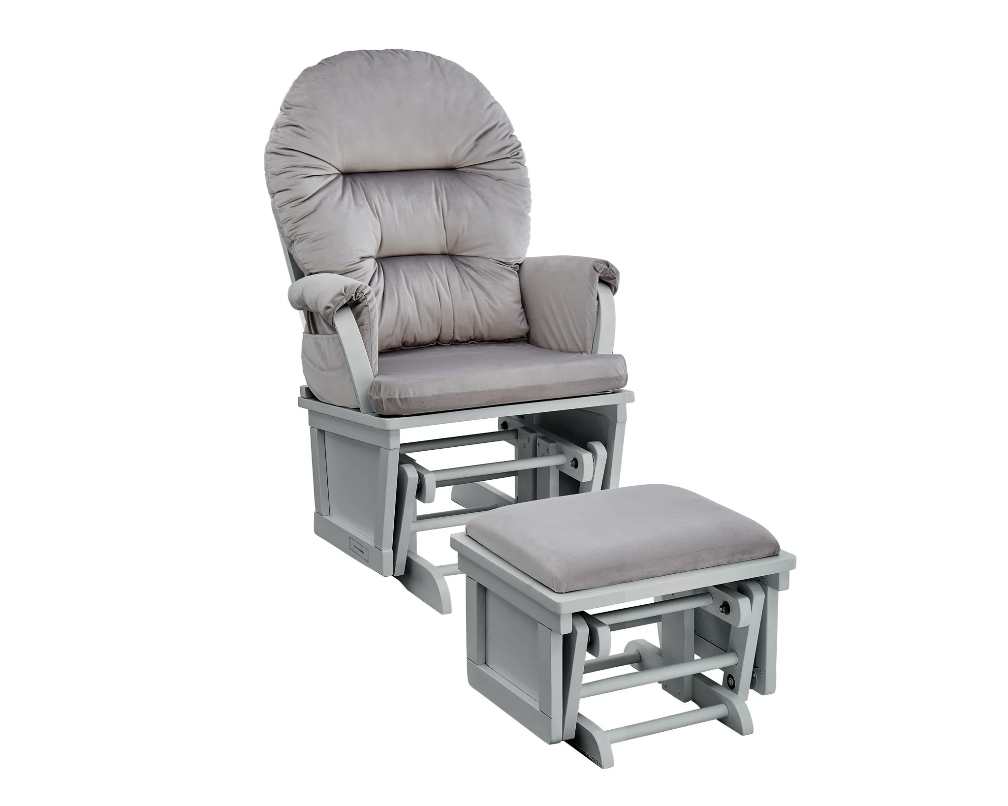 Madison - Glider And Ottoman - Gray - Image 3