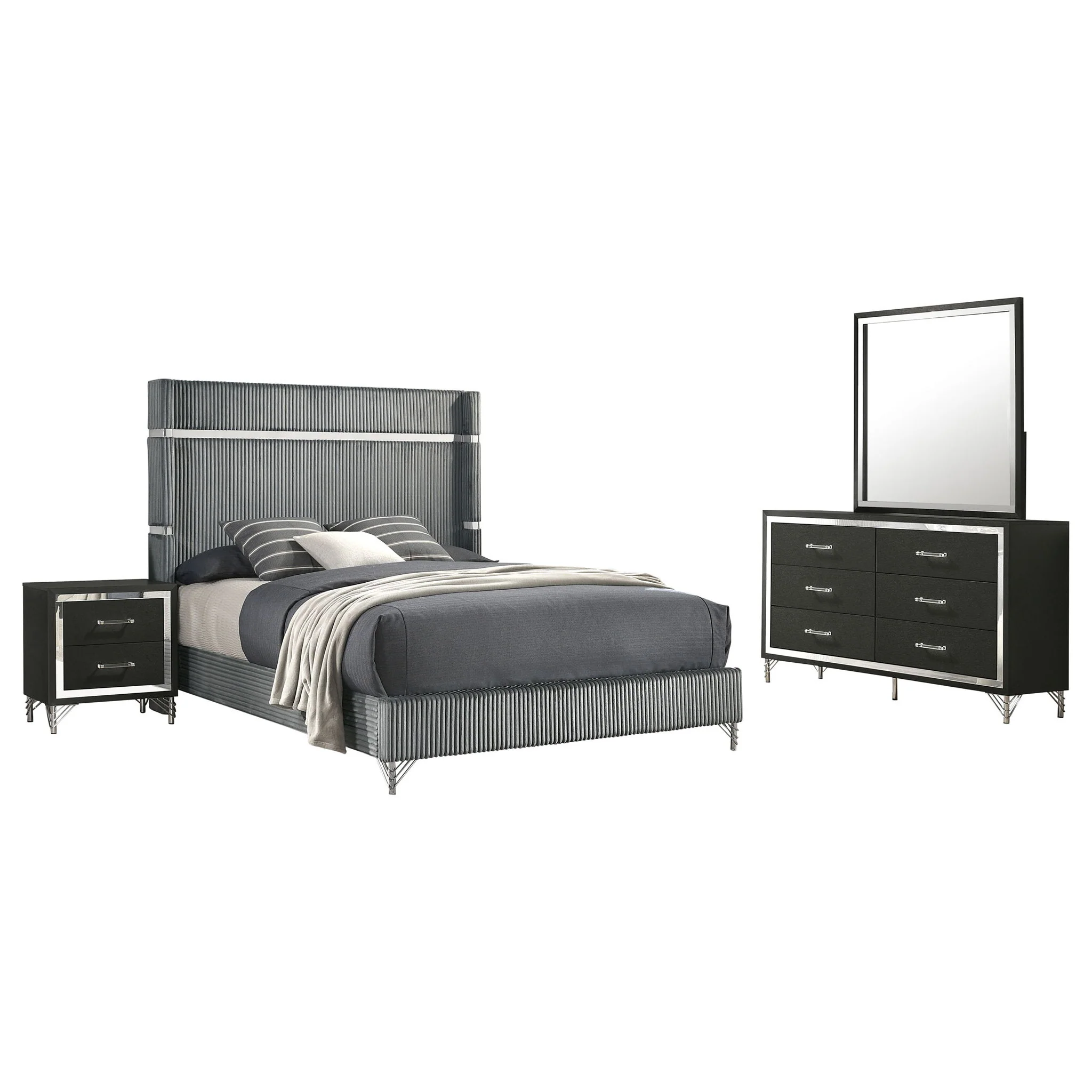 Malcolm - Bedroom Set With Wingback Design - Image 13