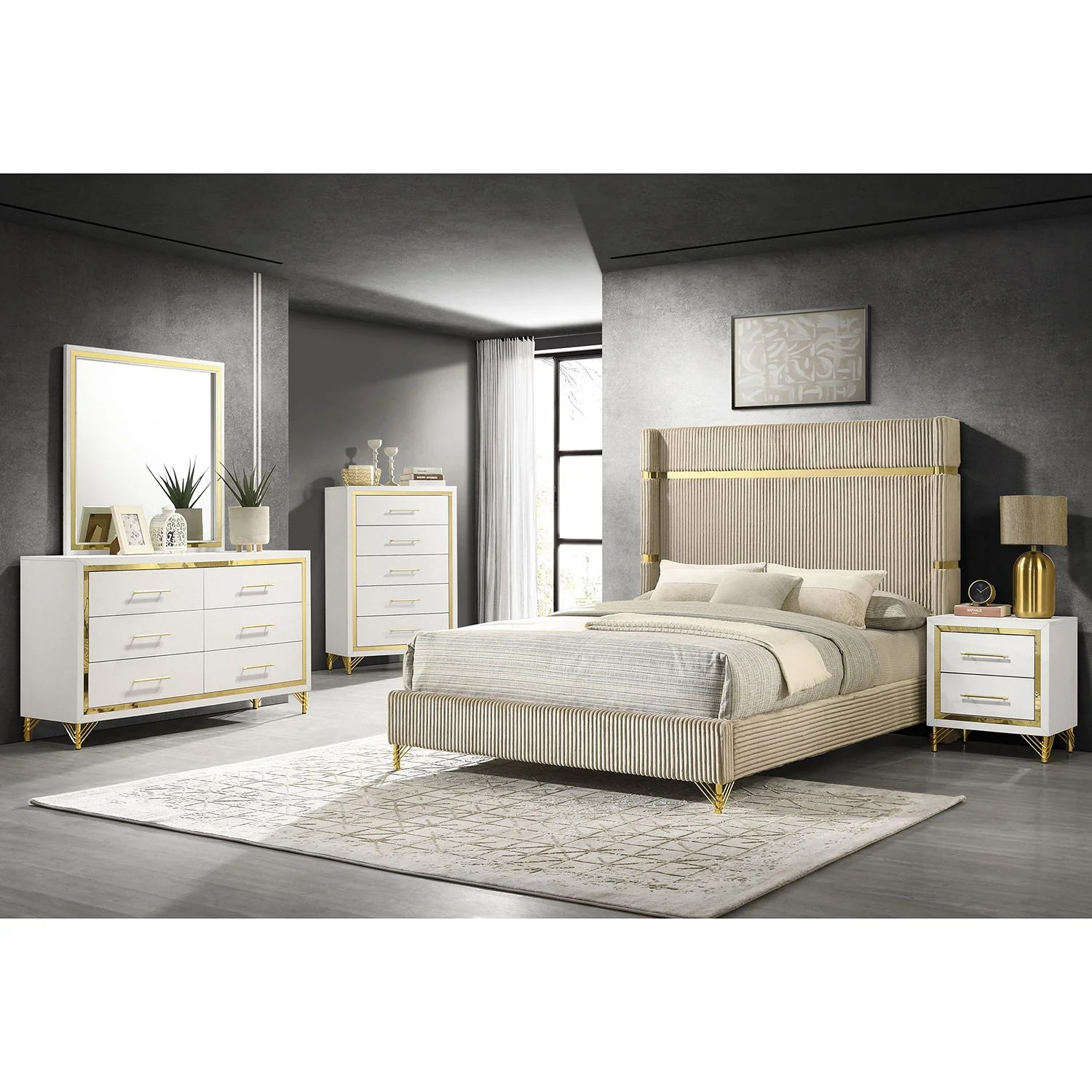 Malcolm - Bedroom Set With Wingback Design - Image 14