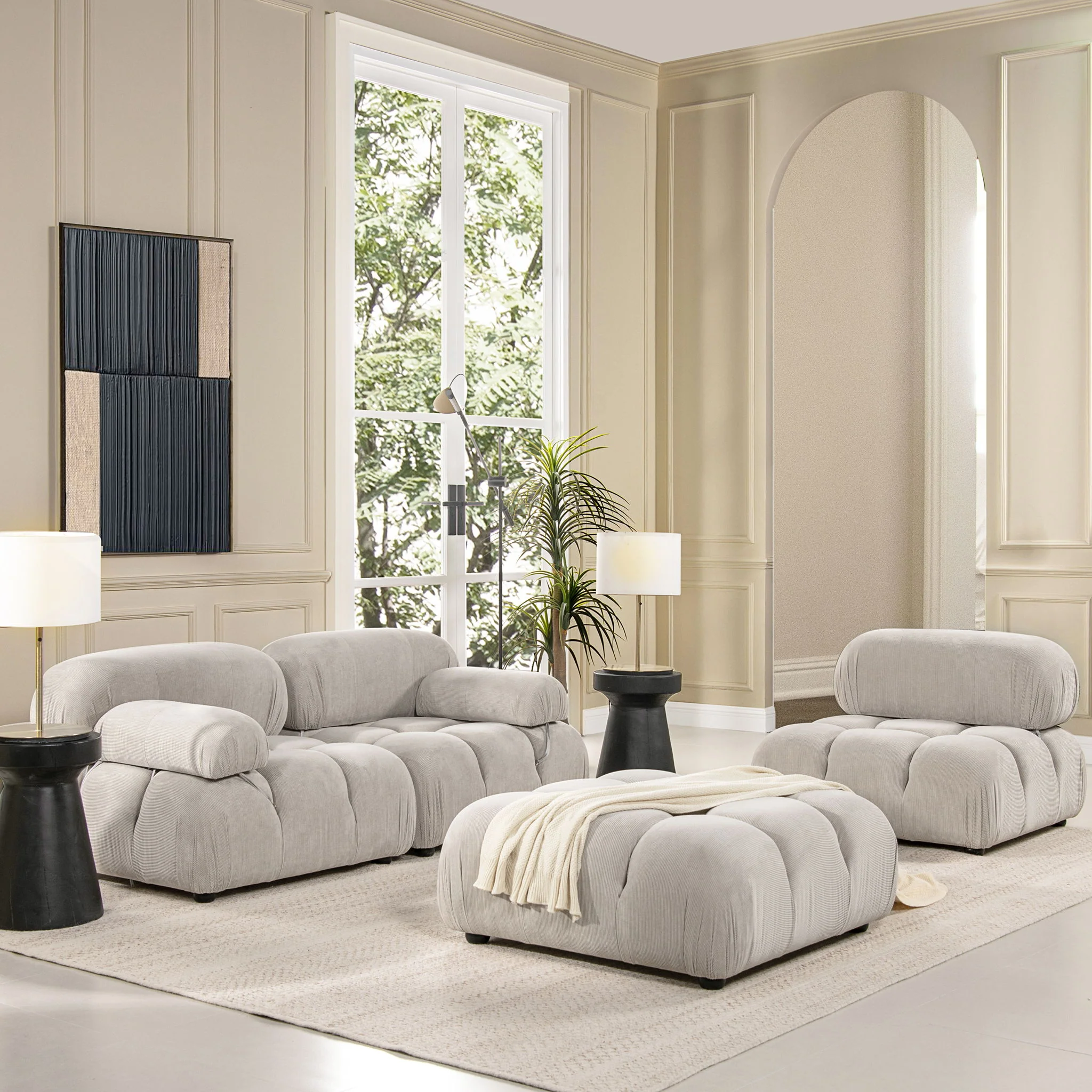 Marcel - Bubble Modular Modern Cocktail Ottoman - Image 5