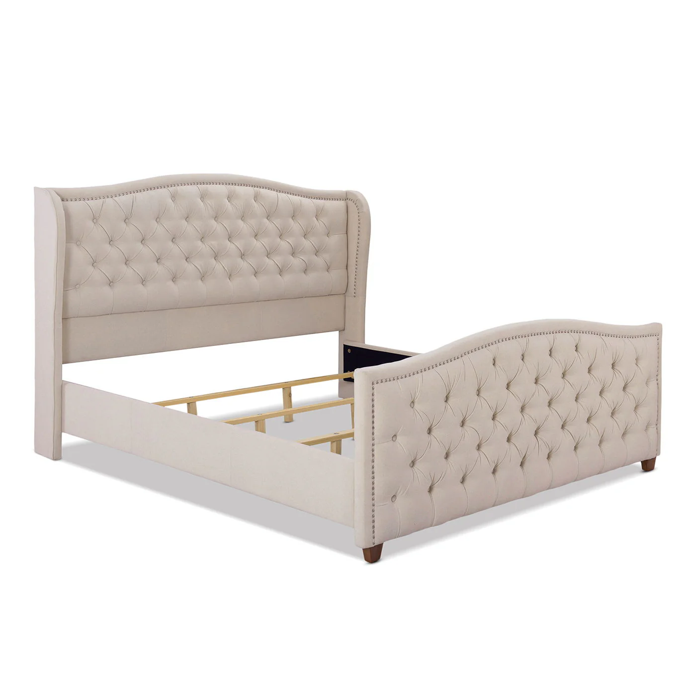 Marcella - Upholstered Shelter Headboard Bed Set - Image 22