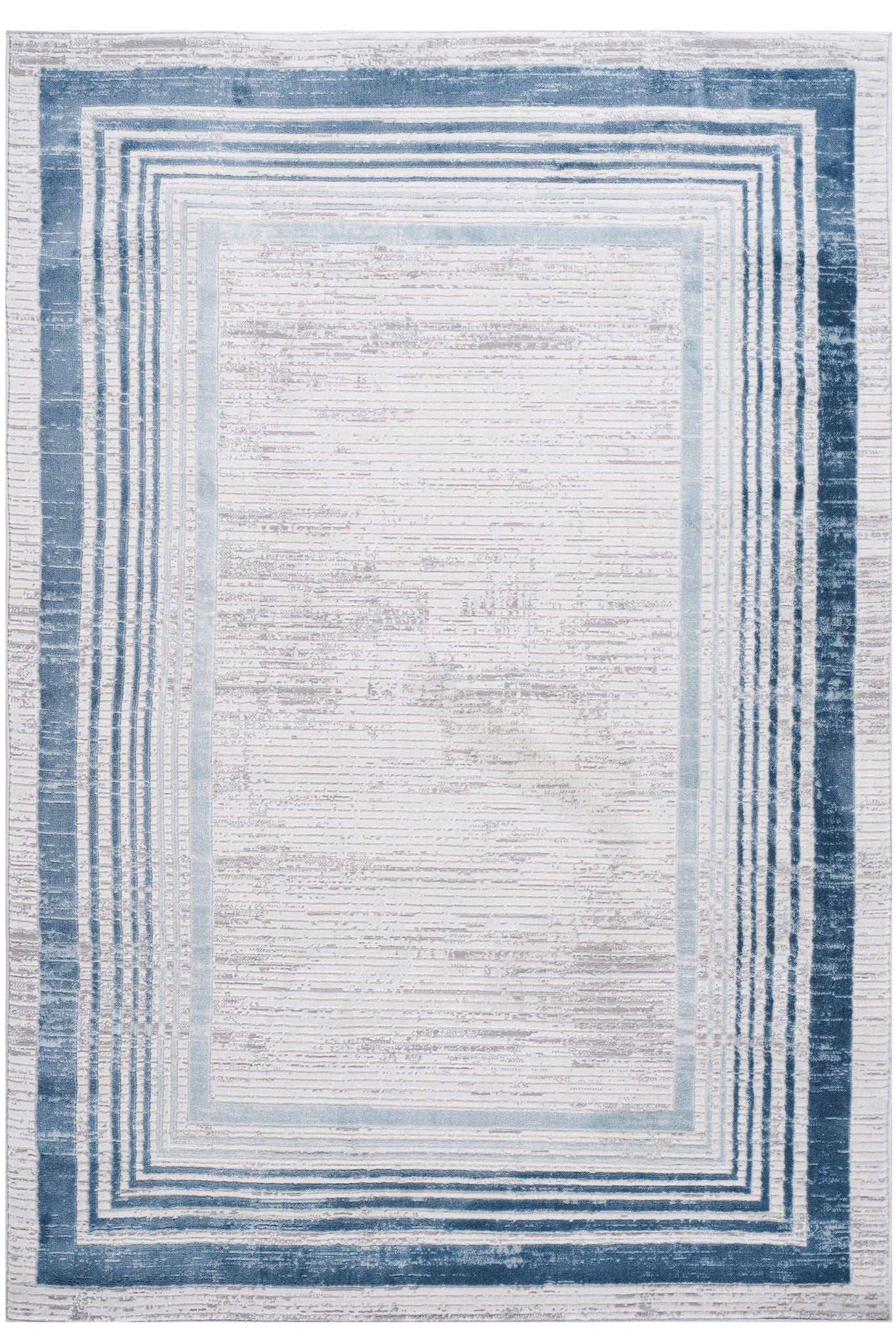 Marfi - 8' X 10' Bordered Area Rug - Blue / Ivory - Image 3