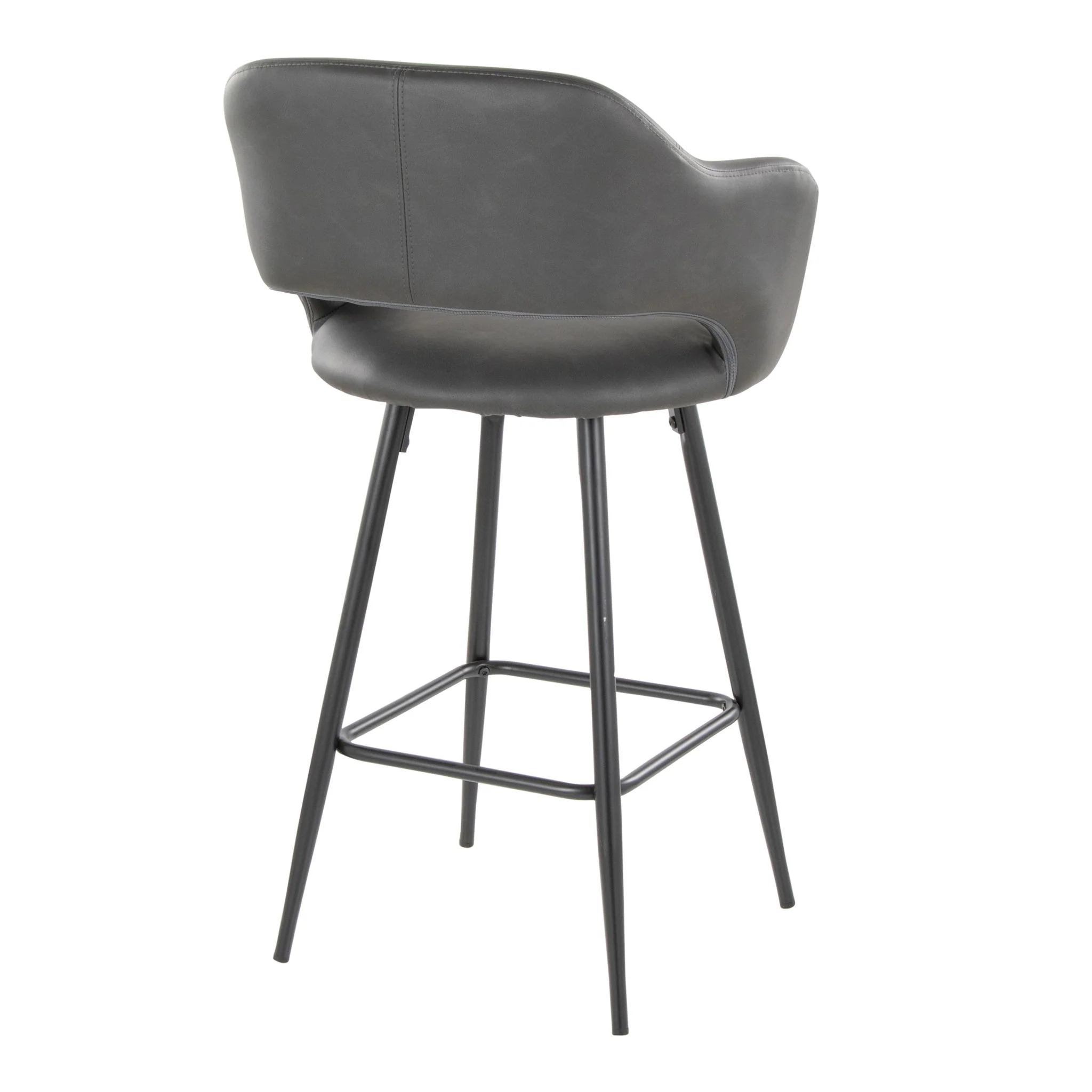Margarite - Contemporary Fixed Height Counter Stool With Square Footrest (Set of 2) - Image 8