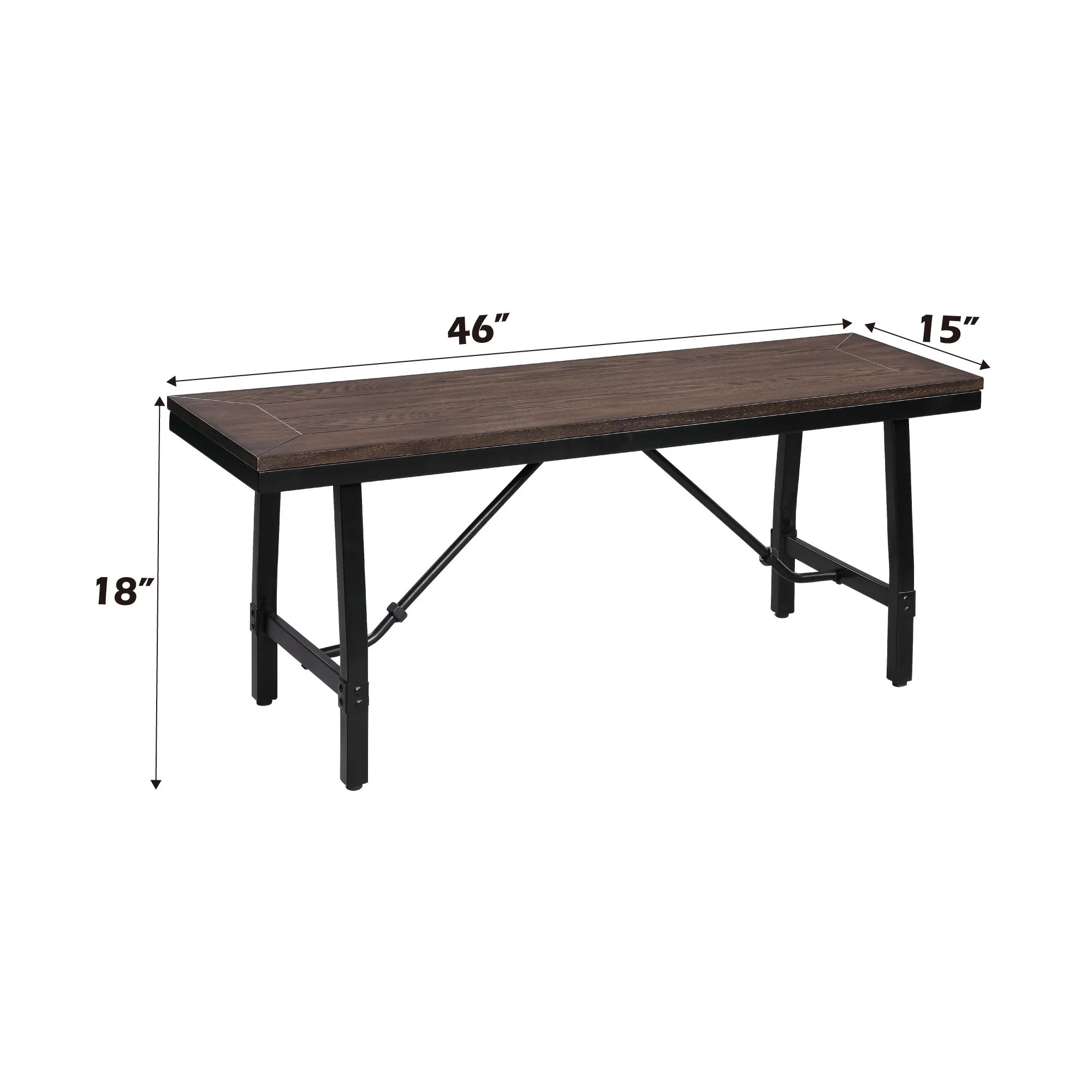Mariatu - Bench - Oak / Black - Image 2