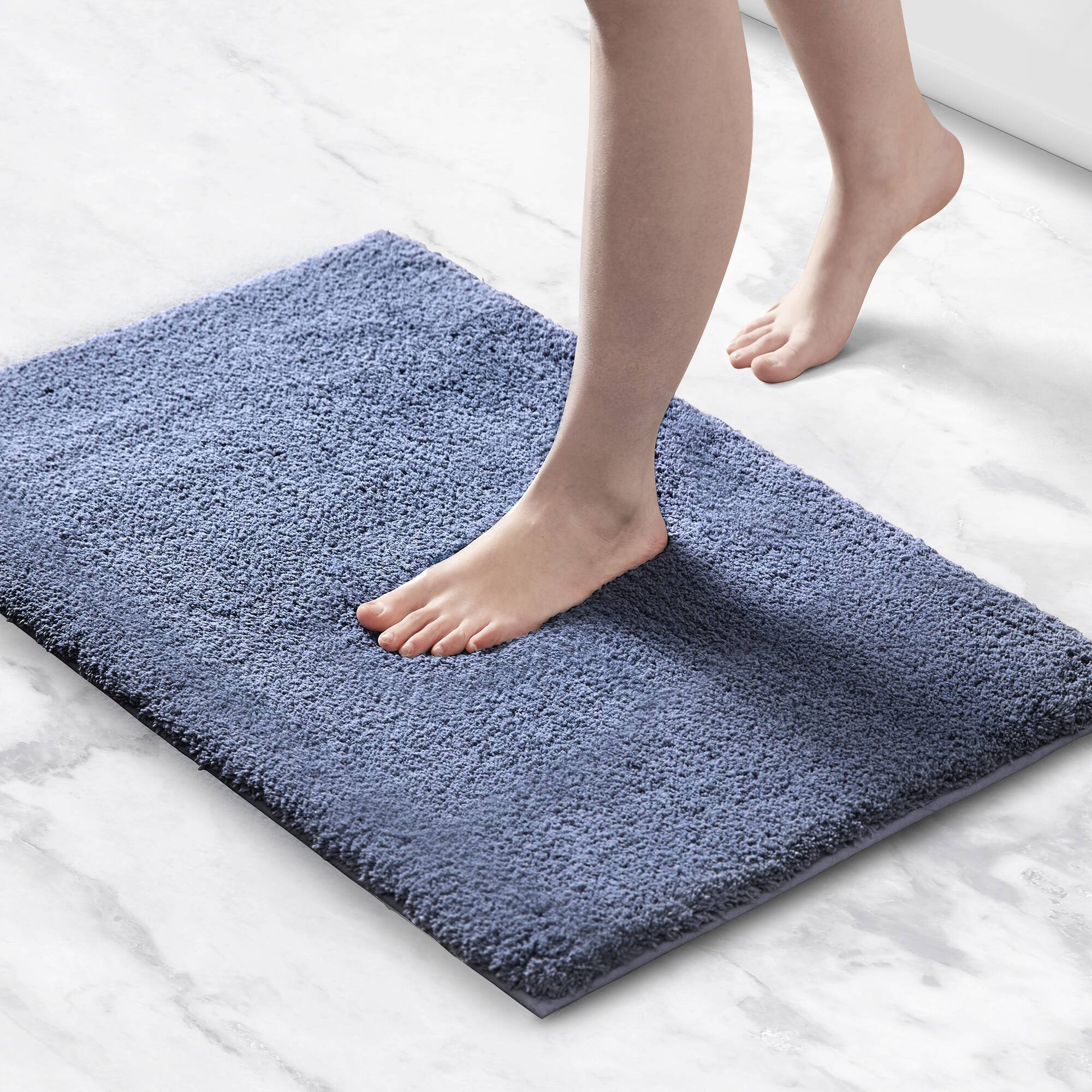Marshmallow - 20" x 30" Bath Rug - Navy - Image 2