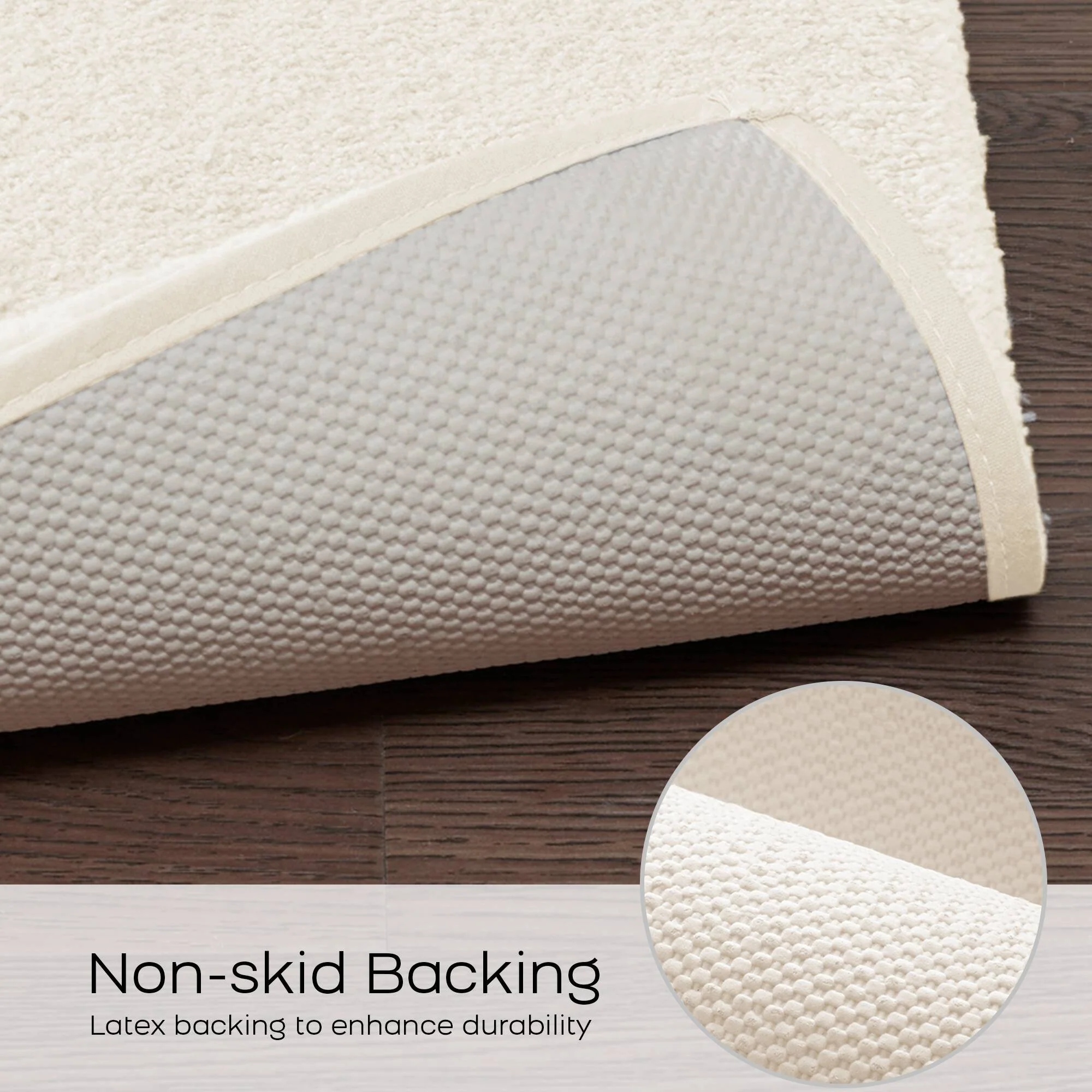 Marshmallow - 20" x 24" Bath Rug - Ivory - Image 3