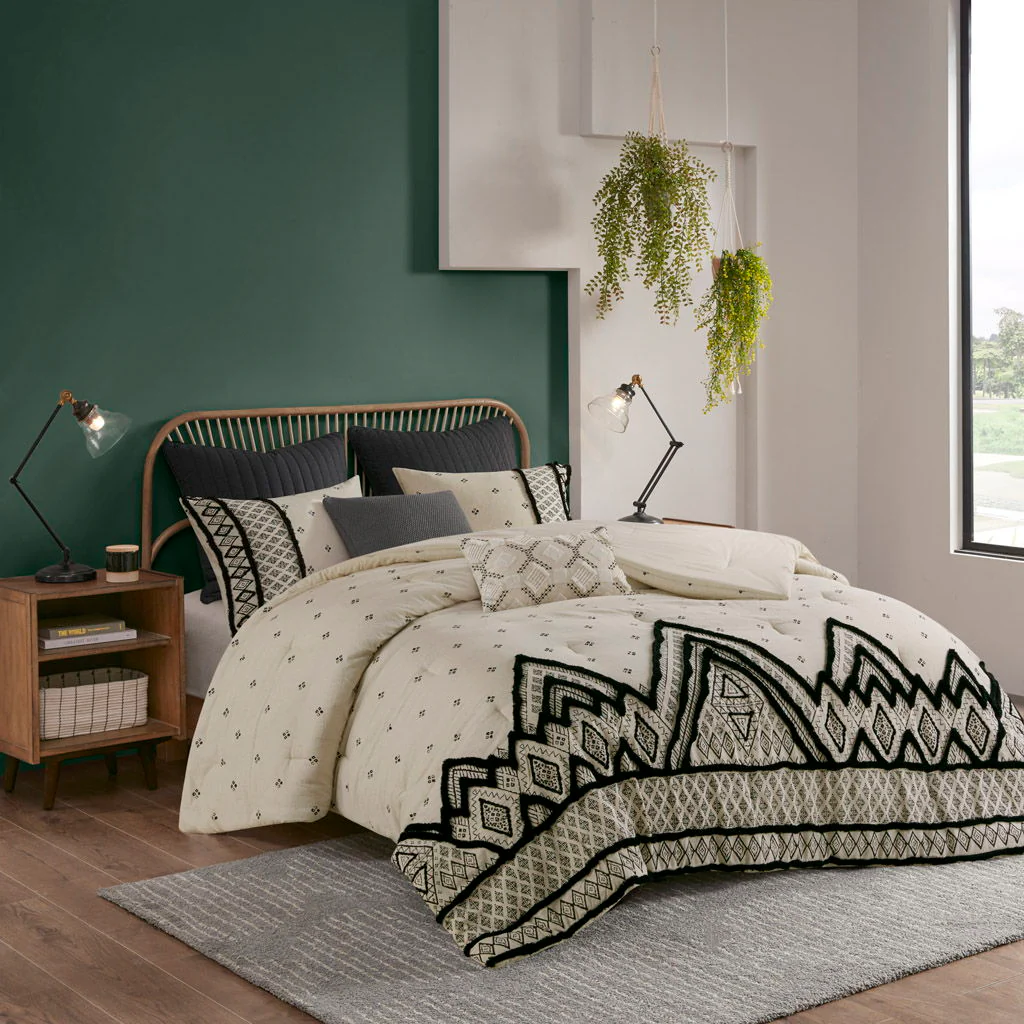 Marta - 3 Piece And Flax Linen Blend Comforter Set - Natural