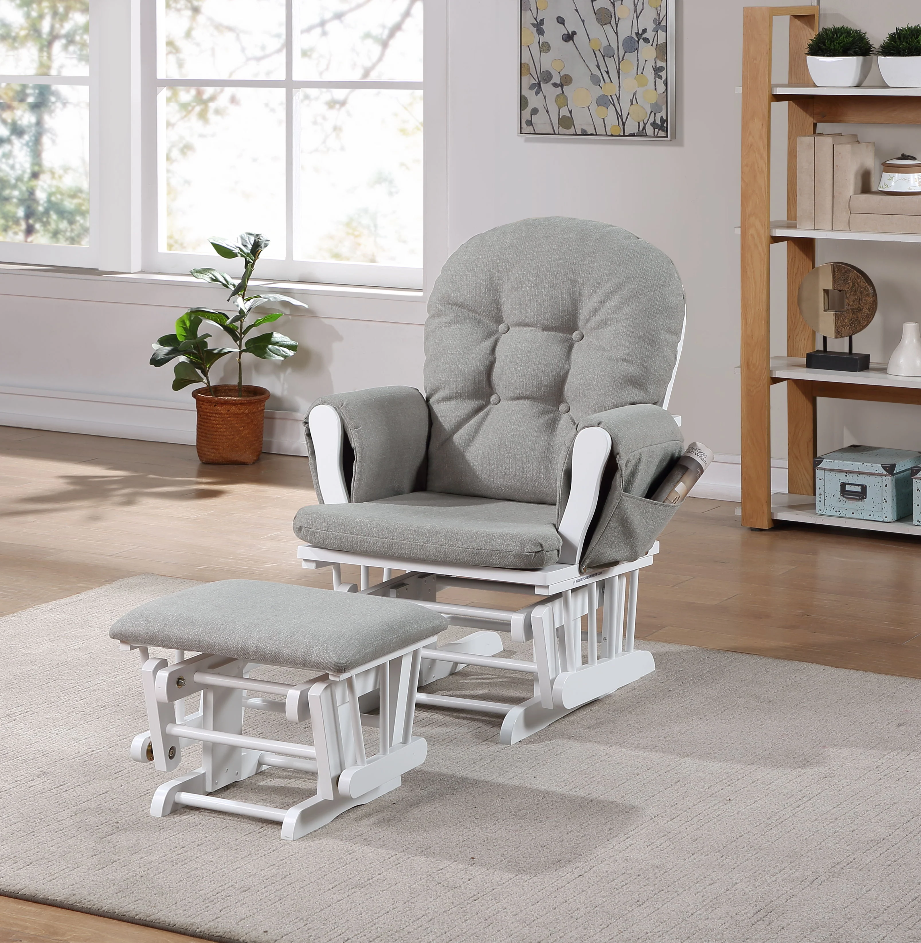 Mason - Comfortable Glider And Ottoman - Image 5