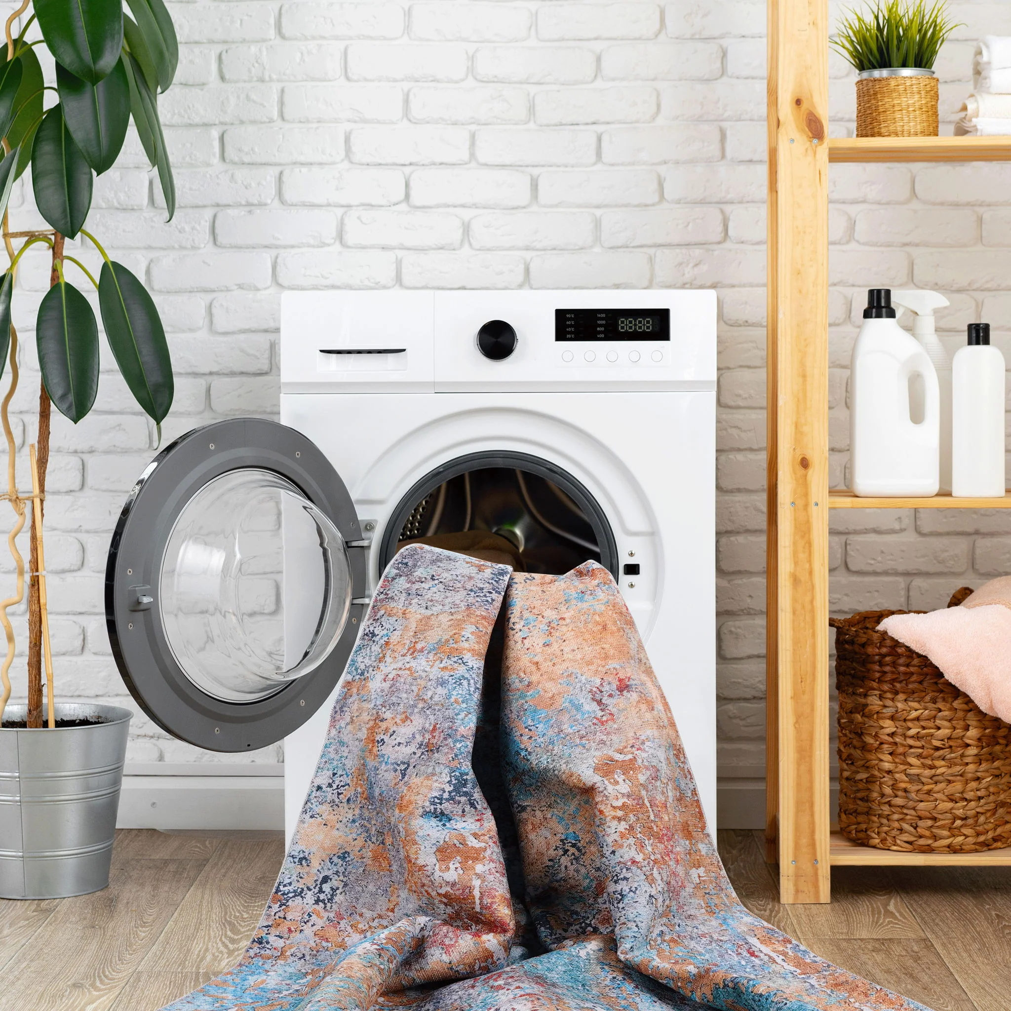 Maval - 6' X 9' Washable Area Rug - Multi - Image 3