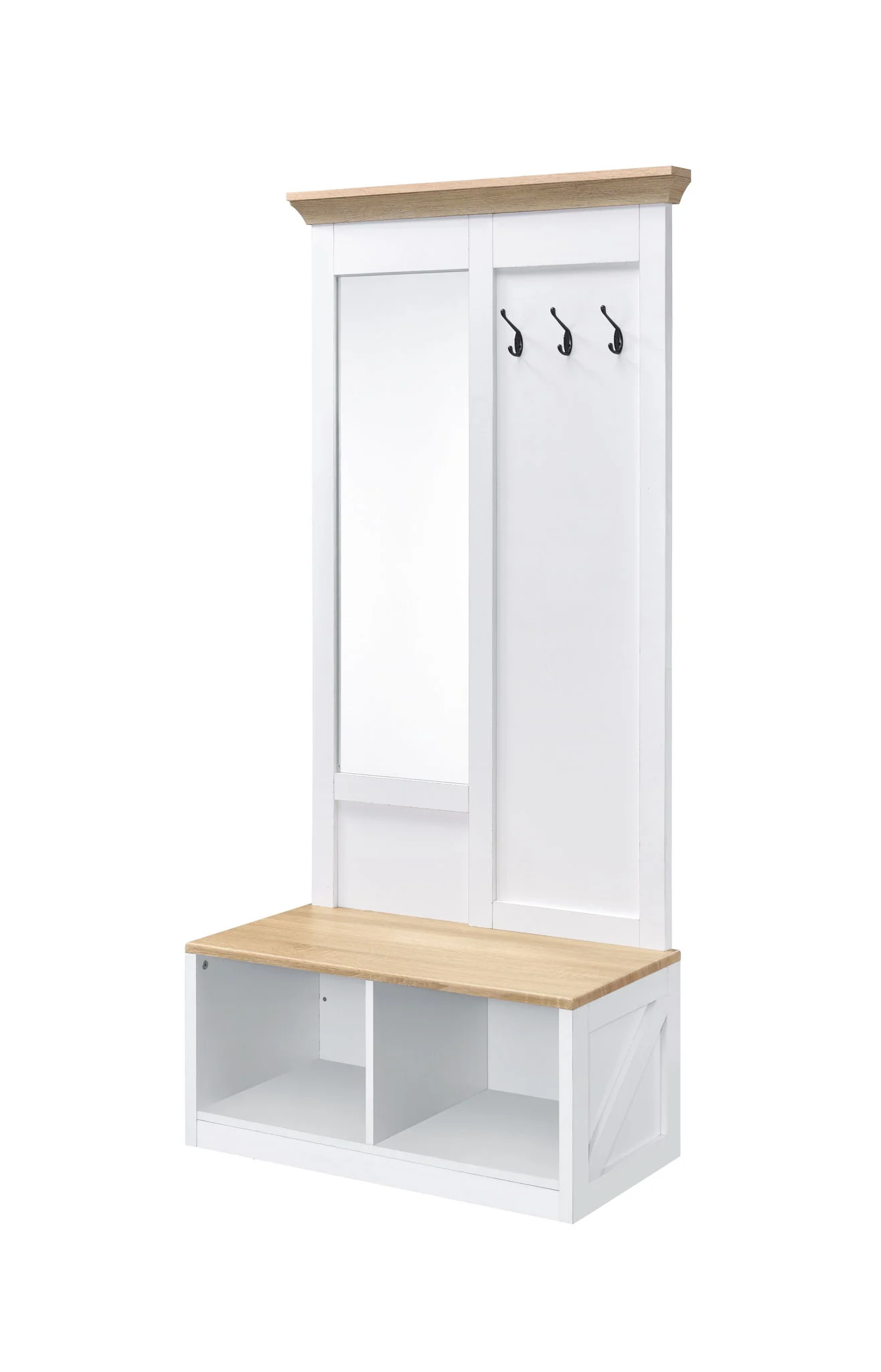 Melati - Hall Tree - Light Oak / White - Image 4
