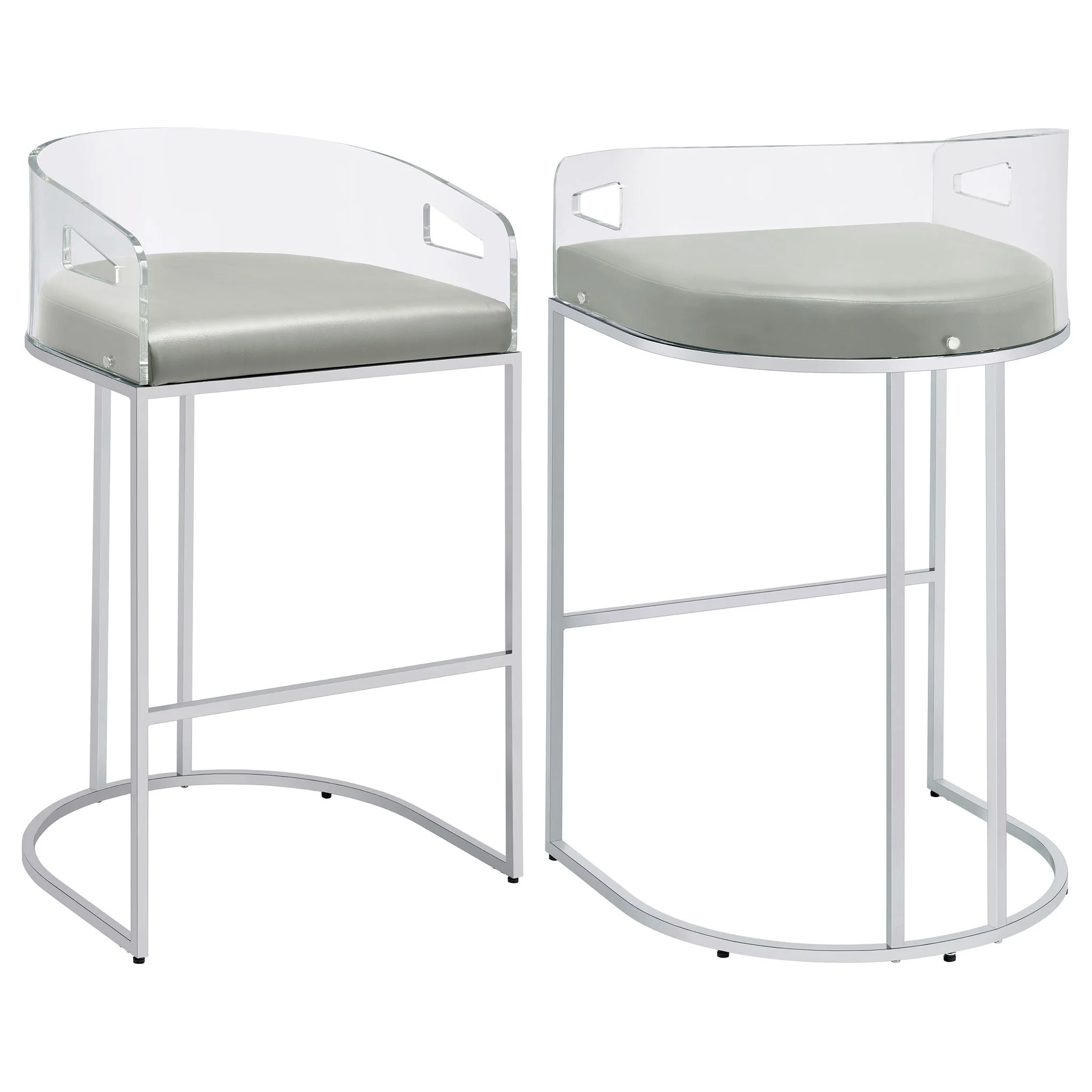 Mello - Upholstered Bar Chair (Set of 2) - Gray