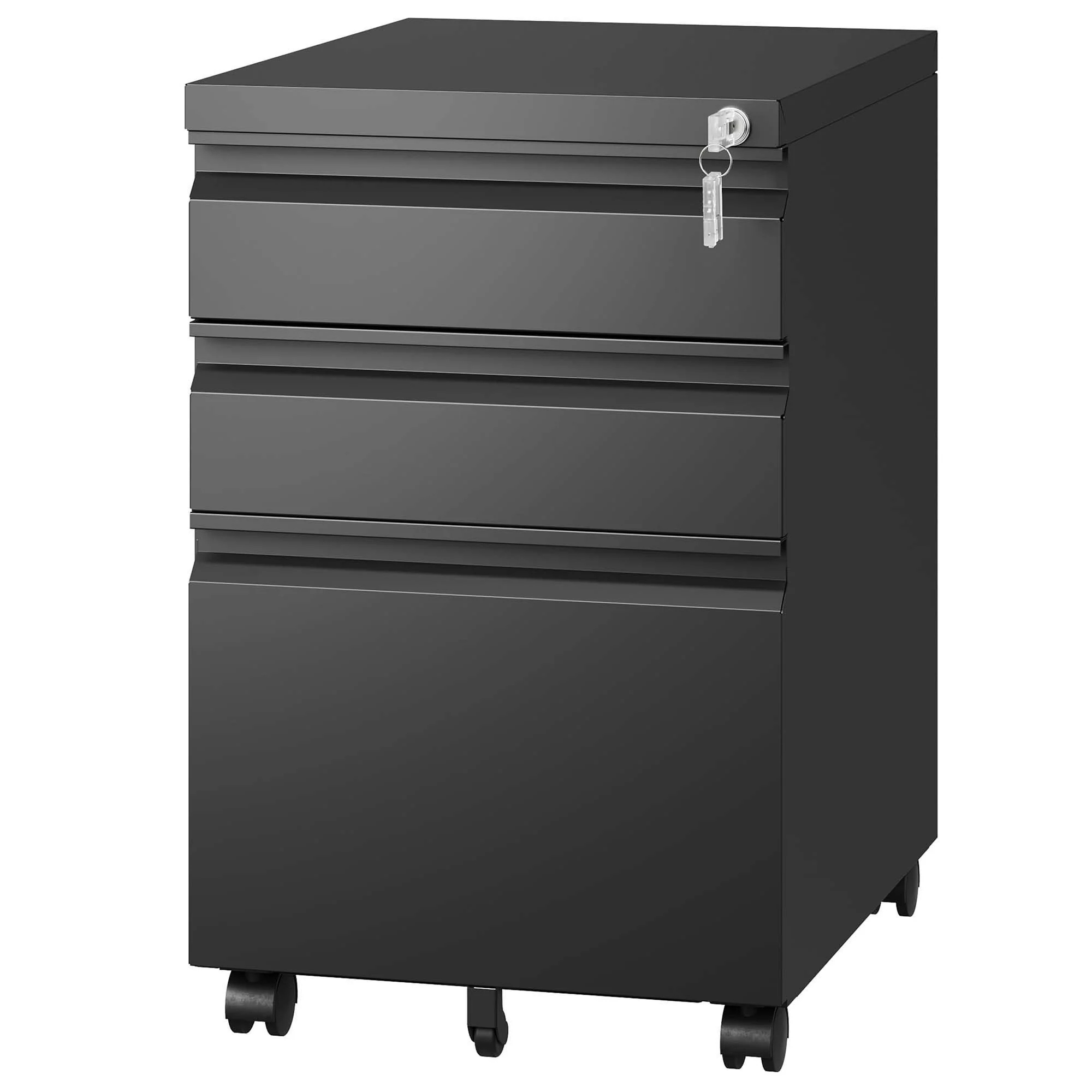 Metal Drawer Mobile File Cabinet With Lock For Home Office Organizer - Image 4
