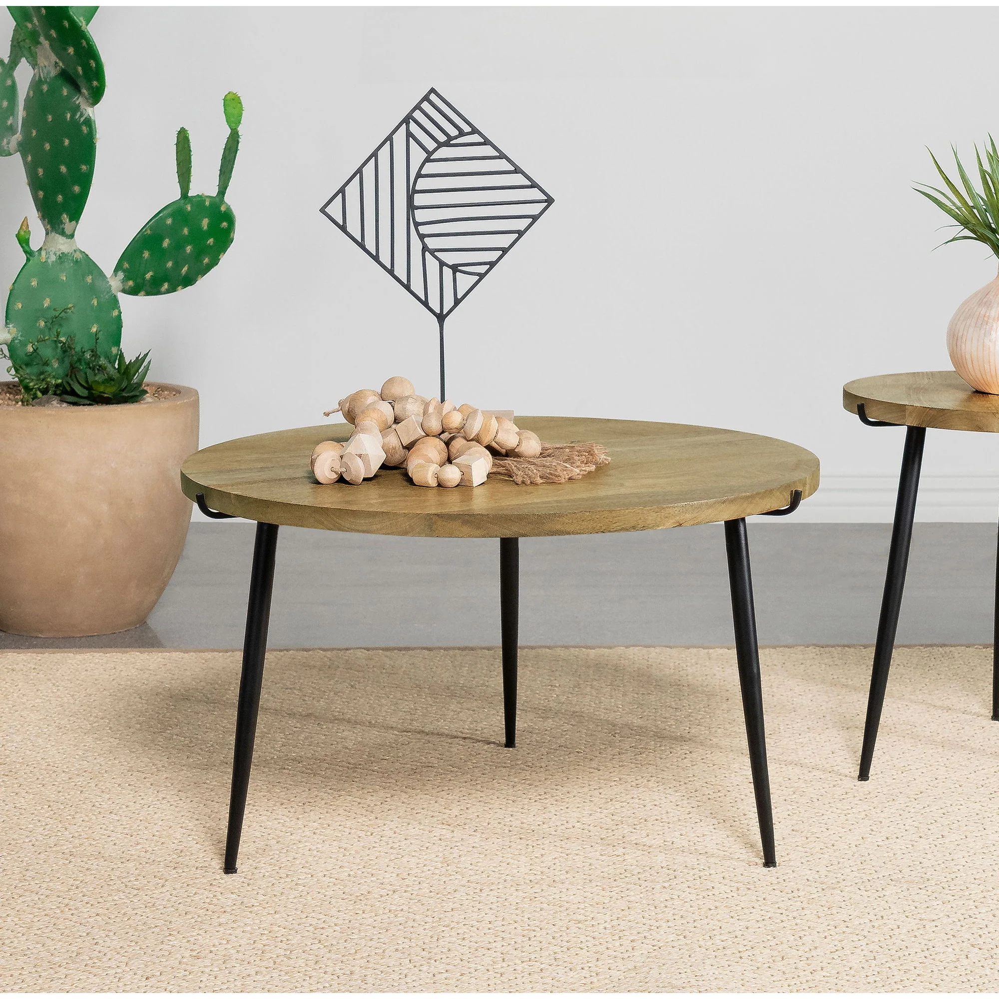 Mickelson - Round Coffee Table - Natural - Image 3