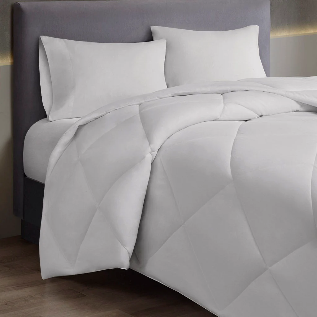 Microfiber With HeiQ Smart Temp - Oversized Down Alt Comforter With HeiQ Smart Temp Treatment - White - Image 3
