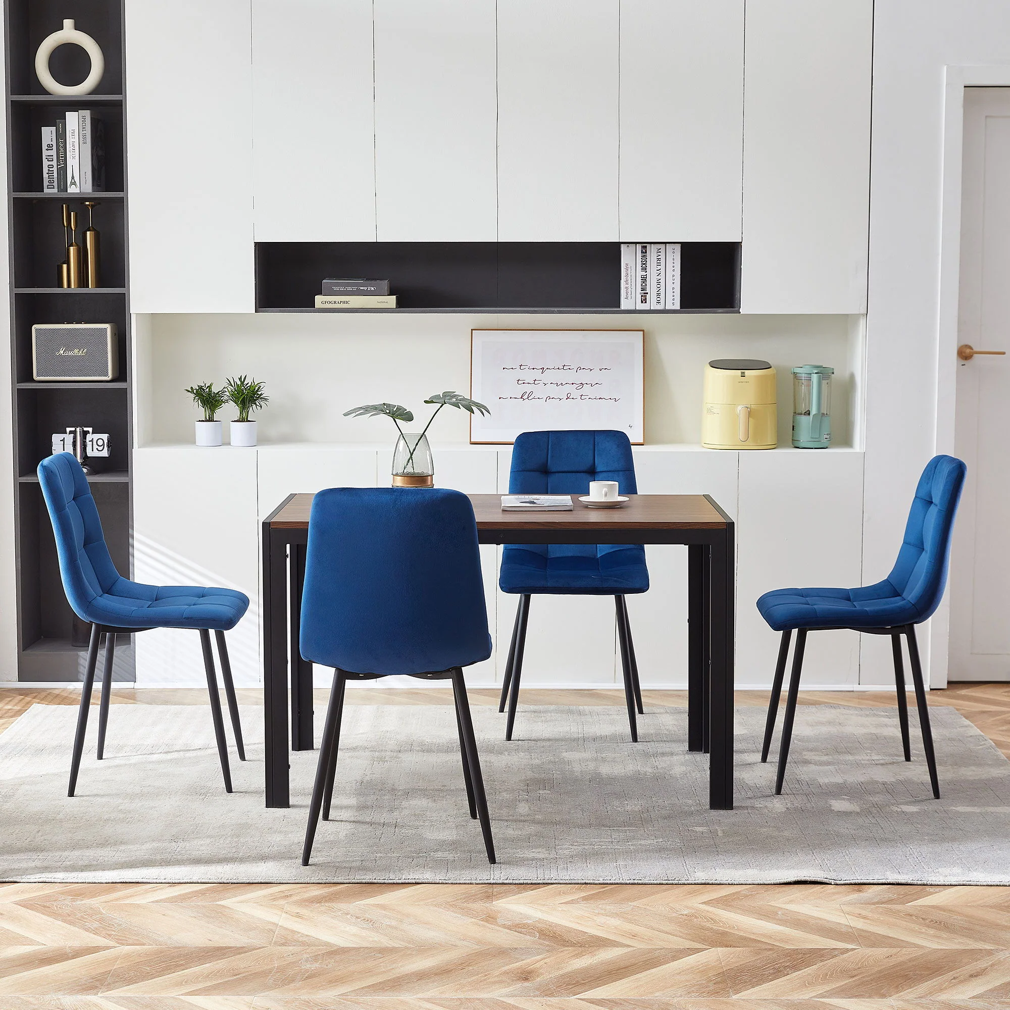 Mid-Century Modern Dining Chairs Set For Kitchen, Living Room - Image 3