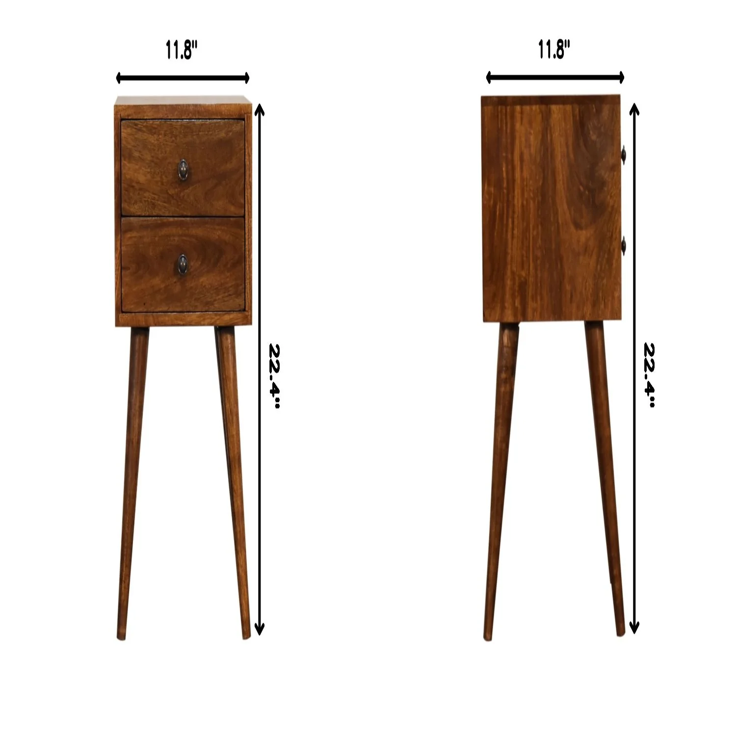 Mini 2 Drawer Nightstand - Image 3