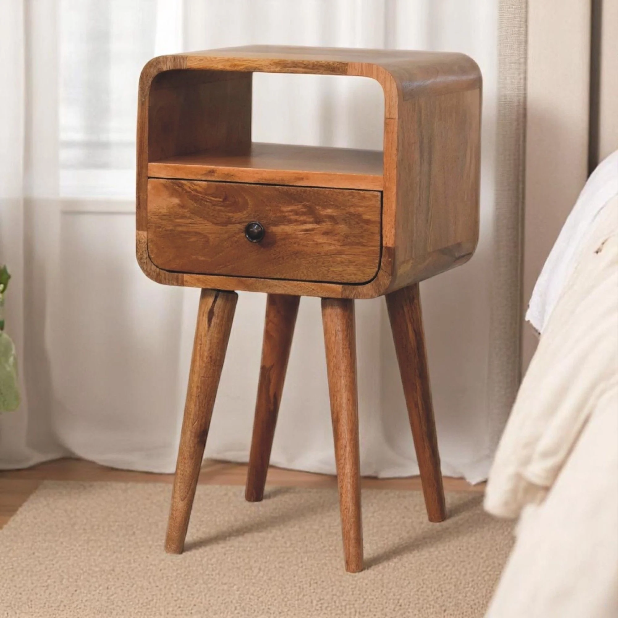 Mini Curve Open Bedside Nightstand - Image 3