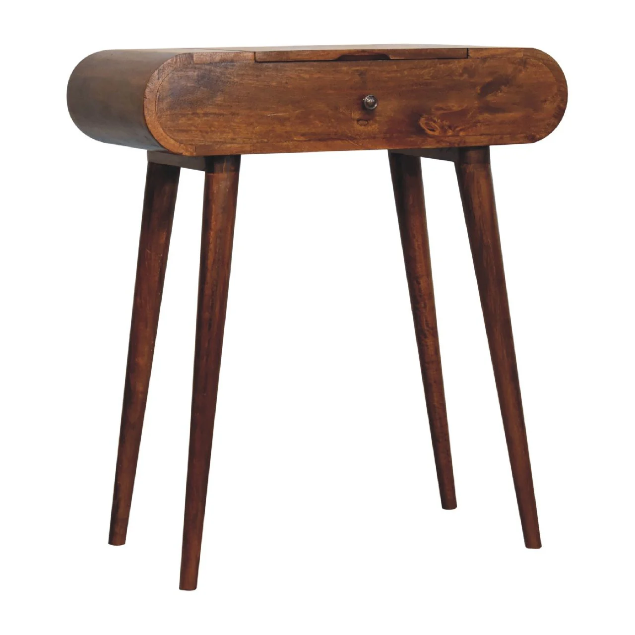 Mini Round Fold Vanity - Chestnut - Image 2