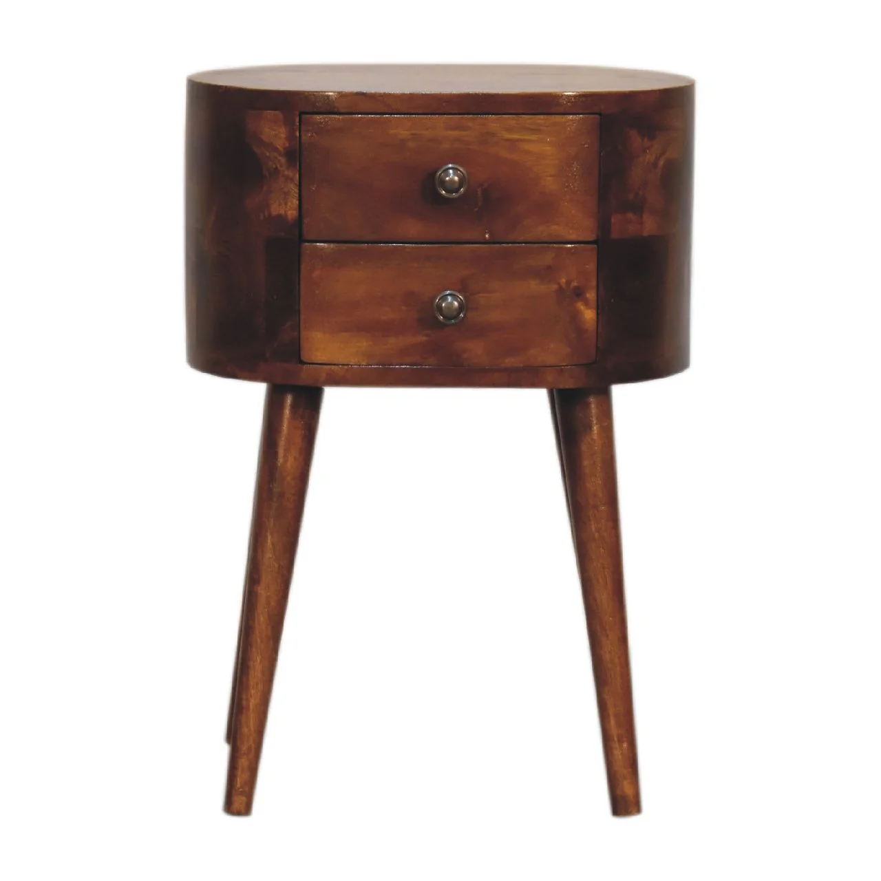 Mini Rounded Nightstand - Chestnut - Image 4