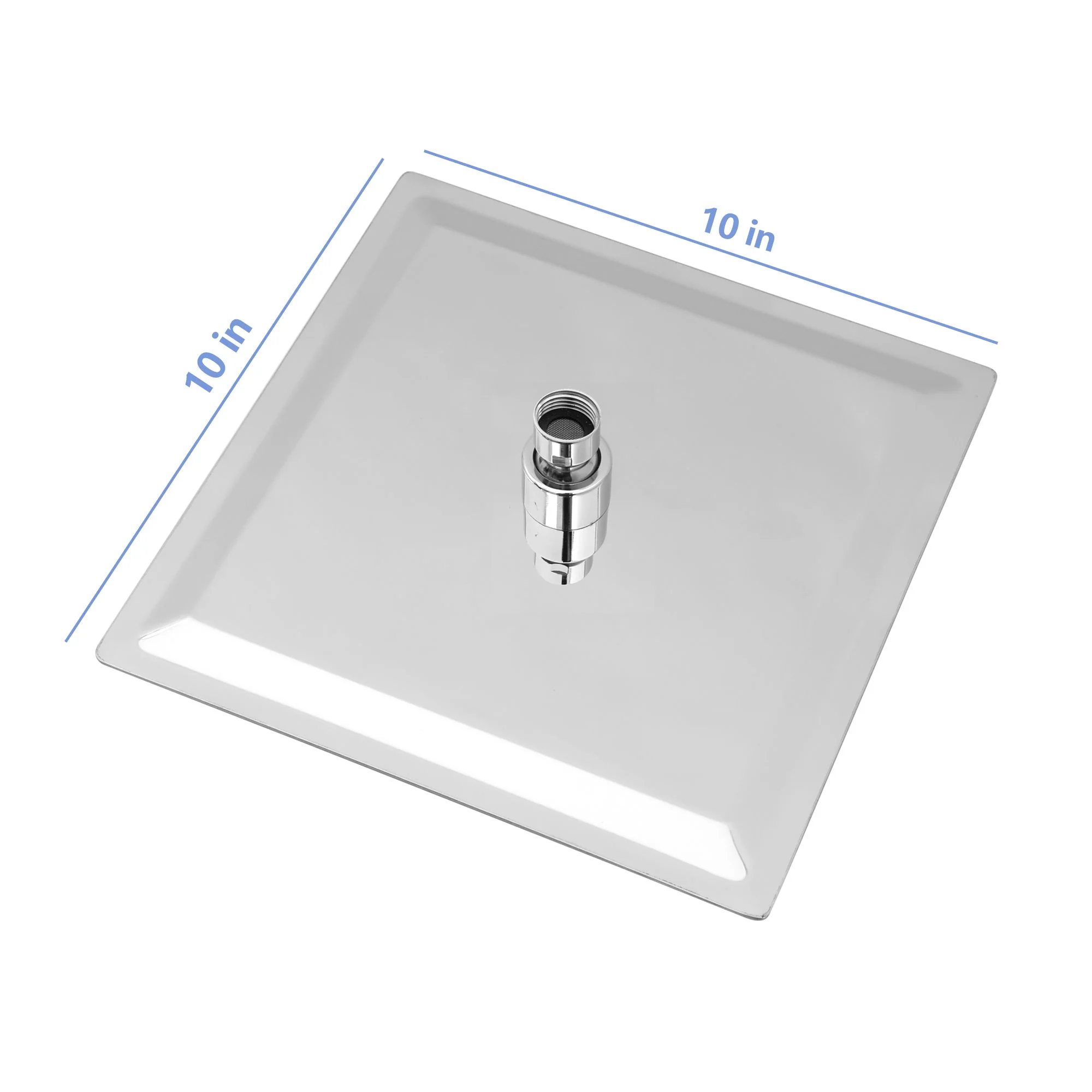 Modern 10" Square Rainfall Shower Head & Stainless Steel Wall Or Ceiling Mount Luxury Spa Shower Panel - Image 9