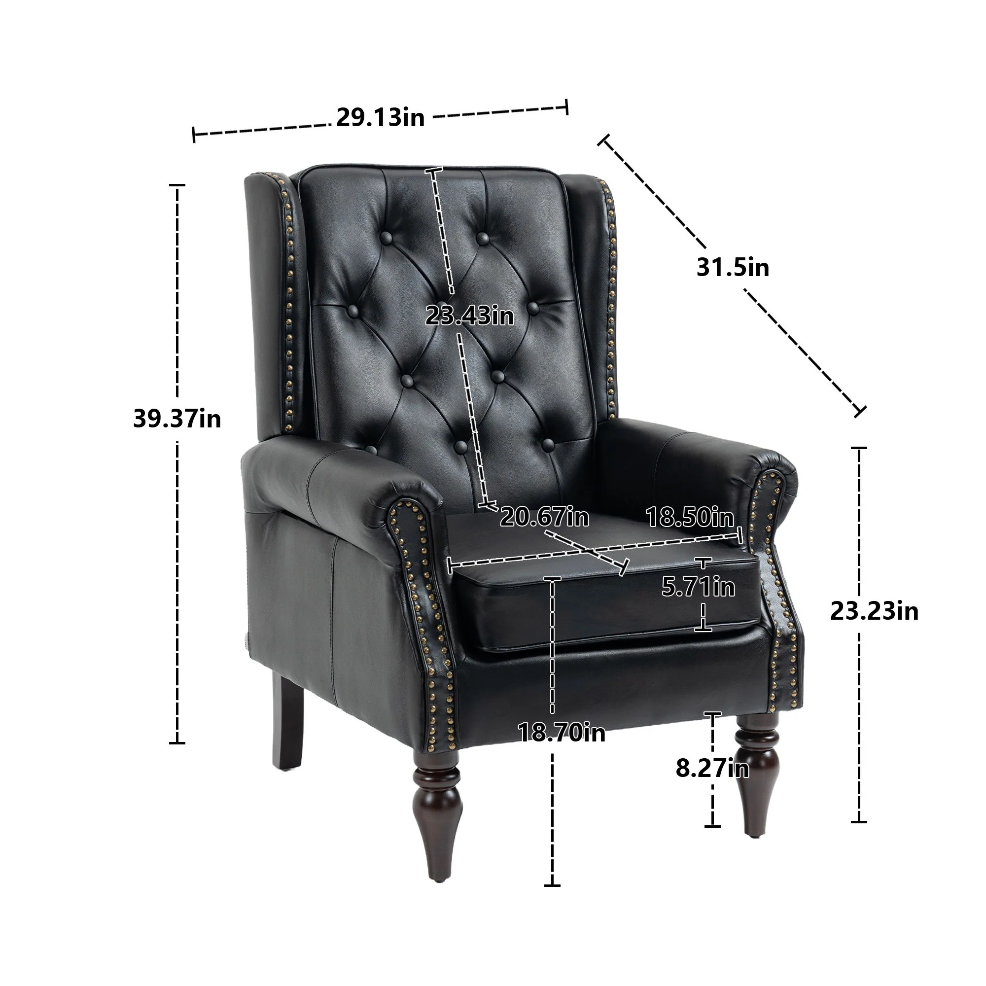 Modern Accent Armchair With Sturdy Wood Legs - Image 12