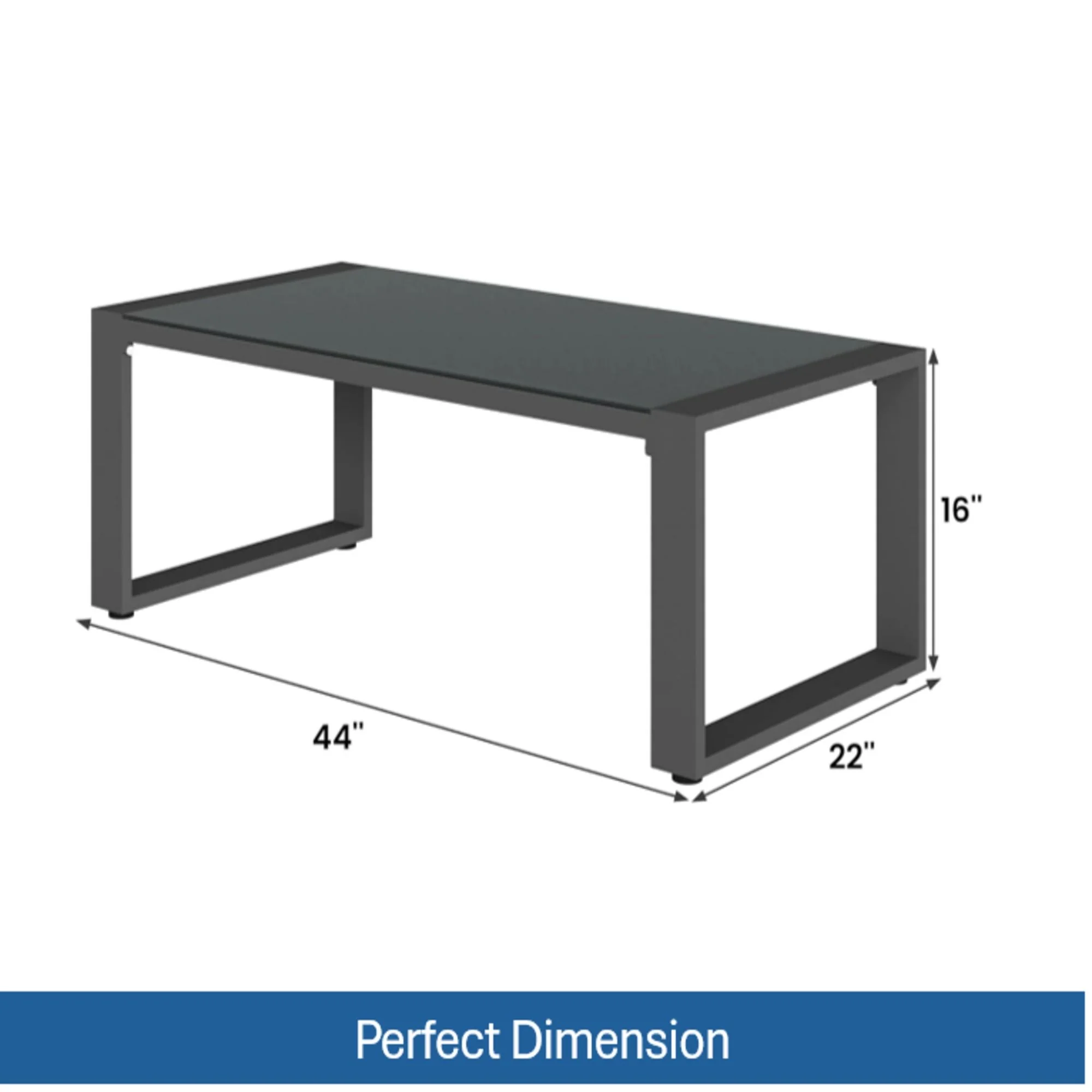 Modern All-Weather Outdoor Coffee Table - Image 6