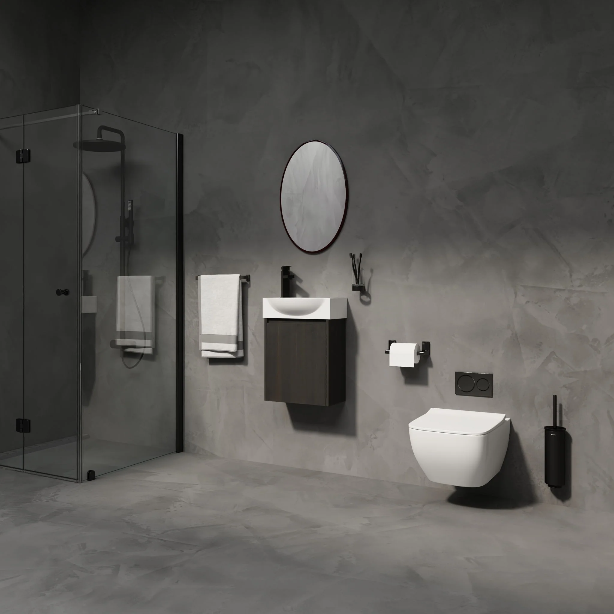Modern Bathroom Vanity With Ceramic Basin, Wall Mounted Floating Sink Combo, Storage Cabinet - Image 10