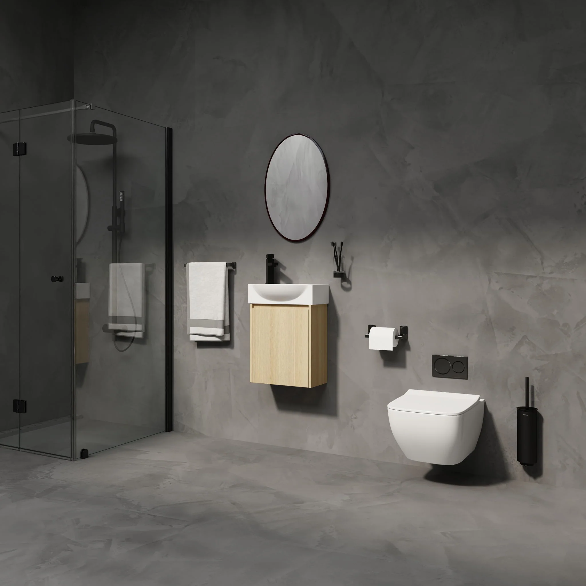 Modern Bathroom Vanity With Ceramic Basin, Wall Mounted Floating Sink Combo, Storage Cabinet - Image 22