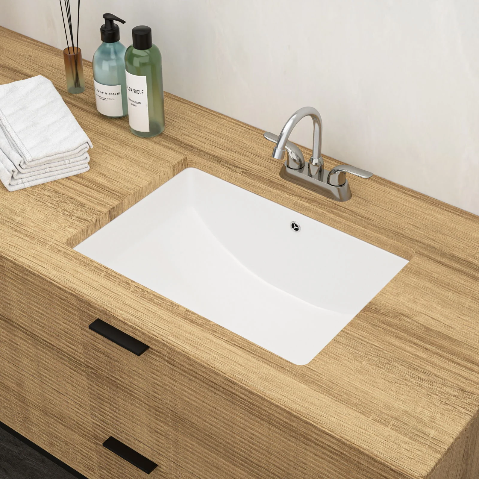 Modern Ceramic Undermount Bathroom Sink With Overflow, High Quality - Image 15