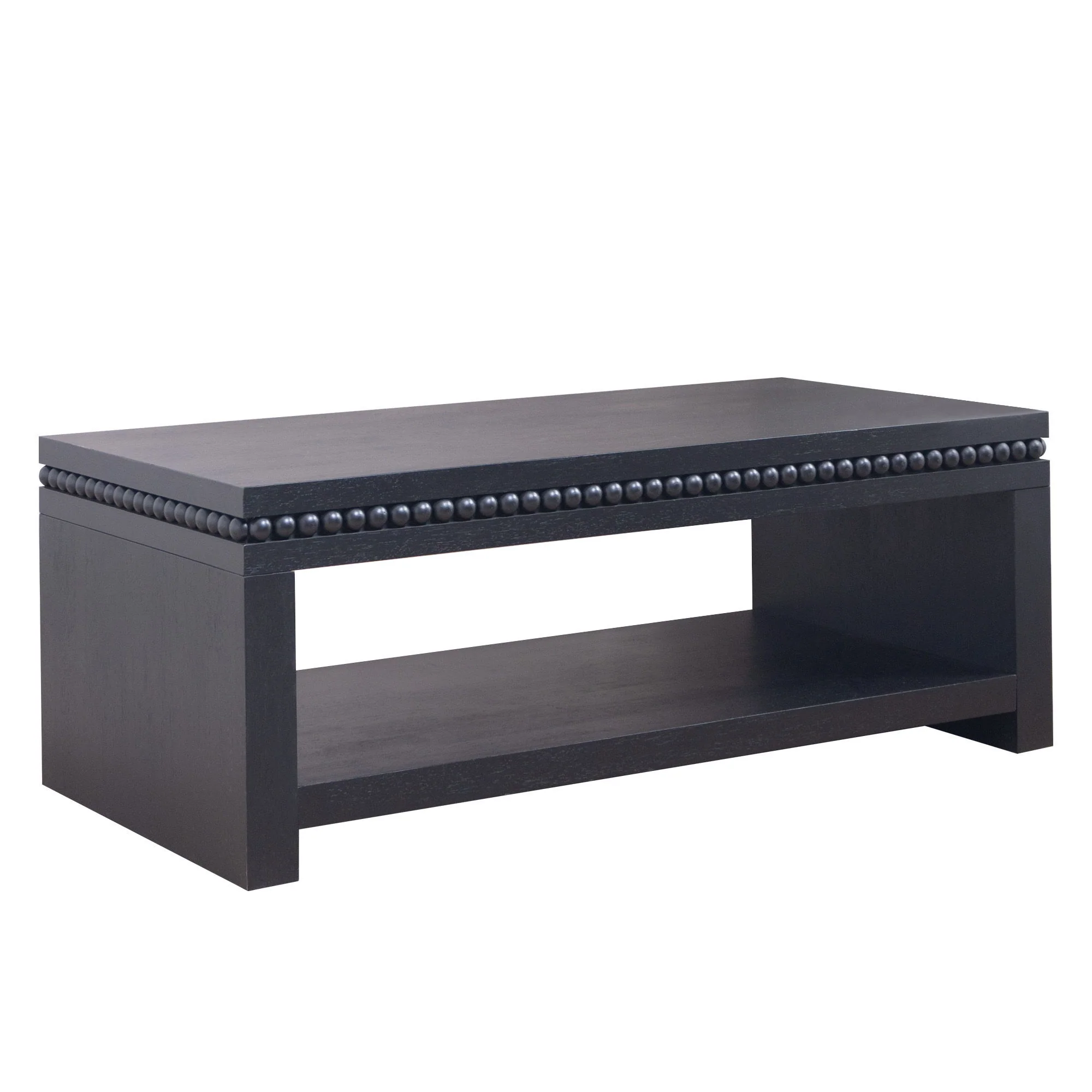 Modern Coffee Table With Beaded Trim - Image 2