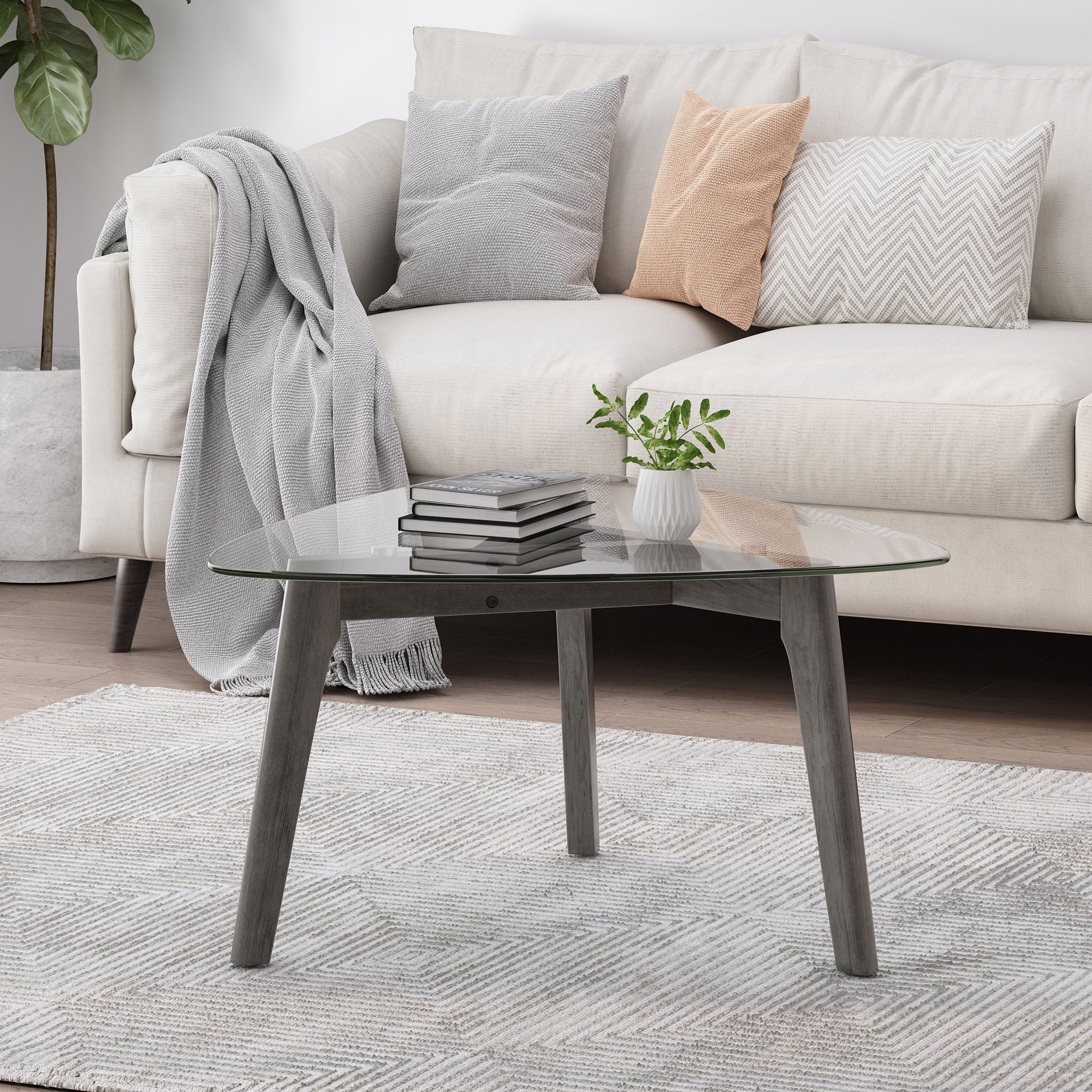 Modern Coffee Table With Wood Construction And Compact Design - Image 2