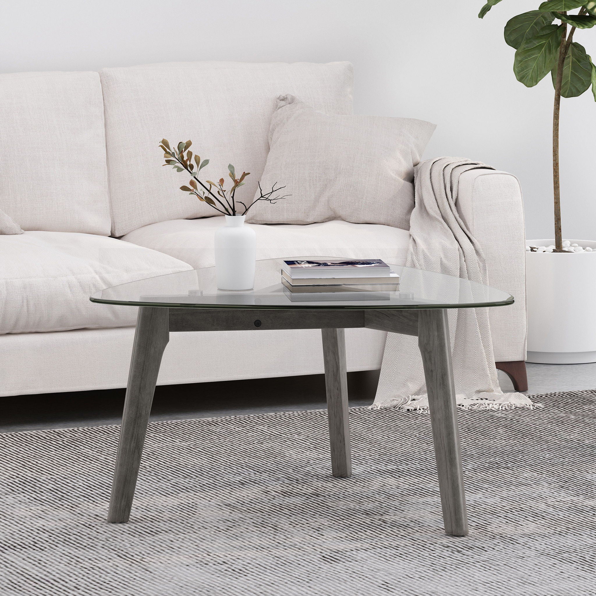 Modern Coffee Table With Wood Construction And Compact Design - Image 4