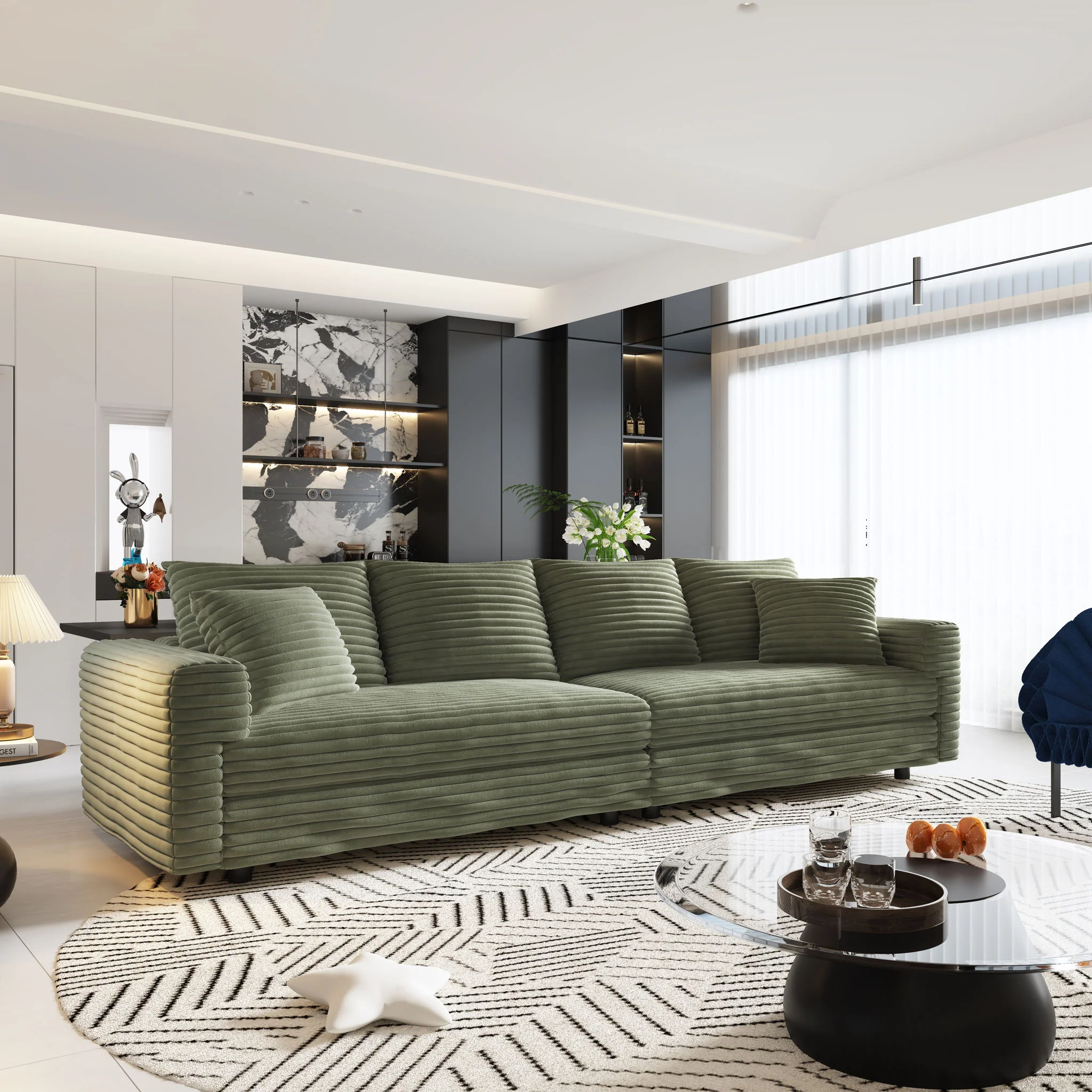 Modern Comfy Upholstered Sofa Cloud Couch & Deep Seat Couches - Image 16