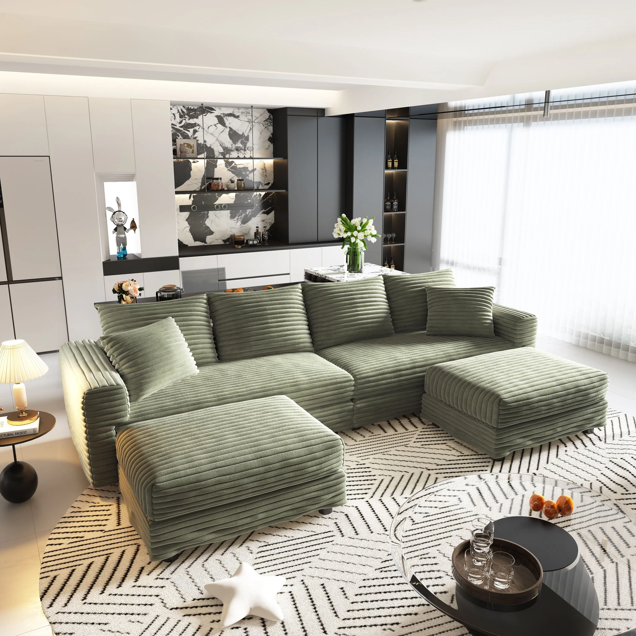Modern Comfy Upholstered Sofa Cloud Couch & Deep Seat Couches - Image 17
