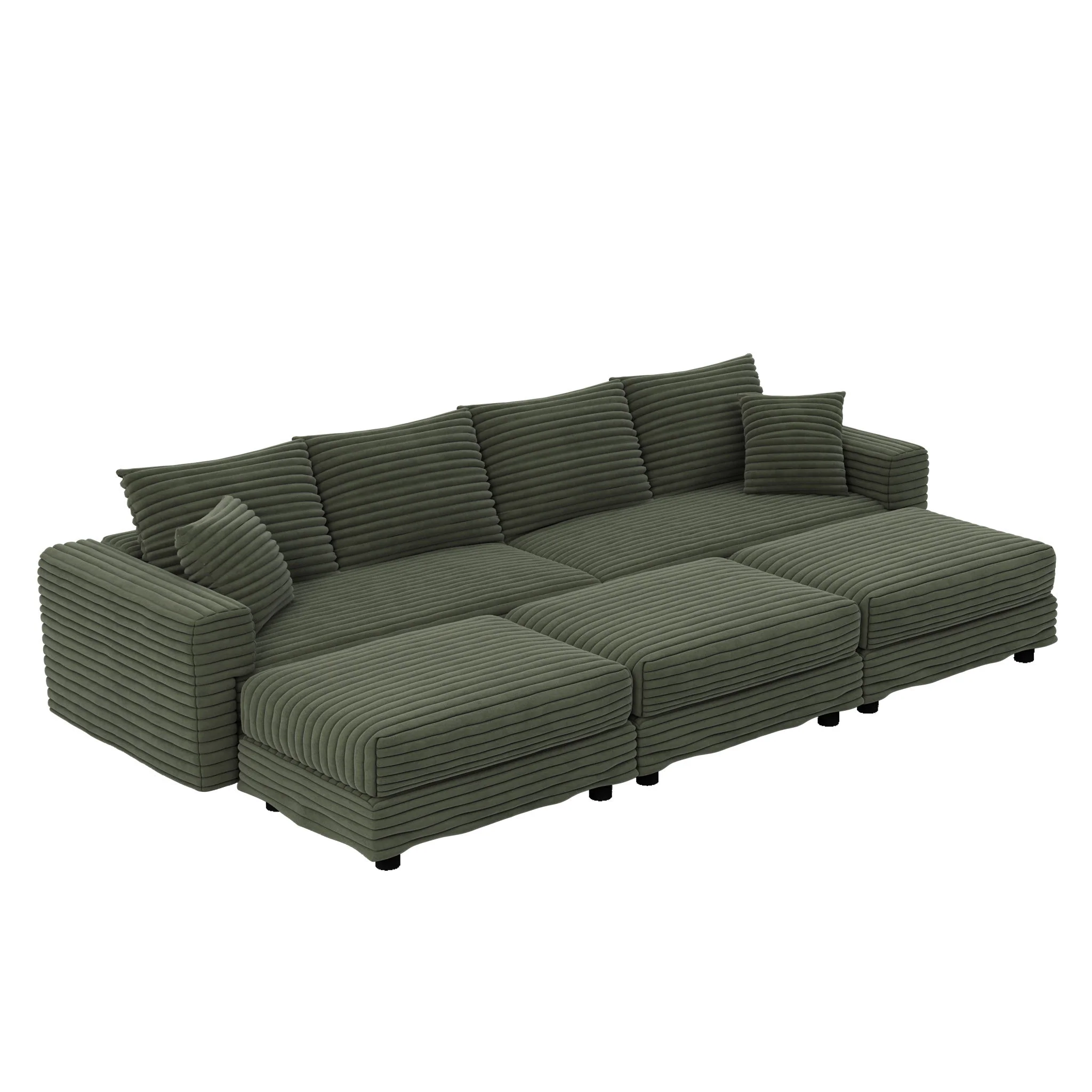 Modern Comfy Upholstered Sofa Cloud Couch & Deep Seat Couches - Image 2
