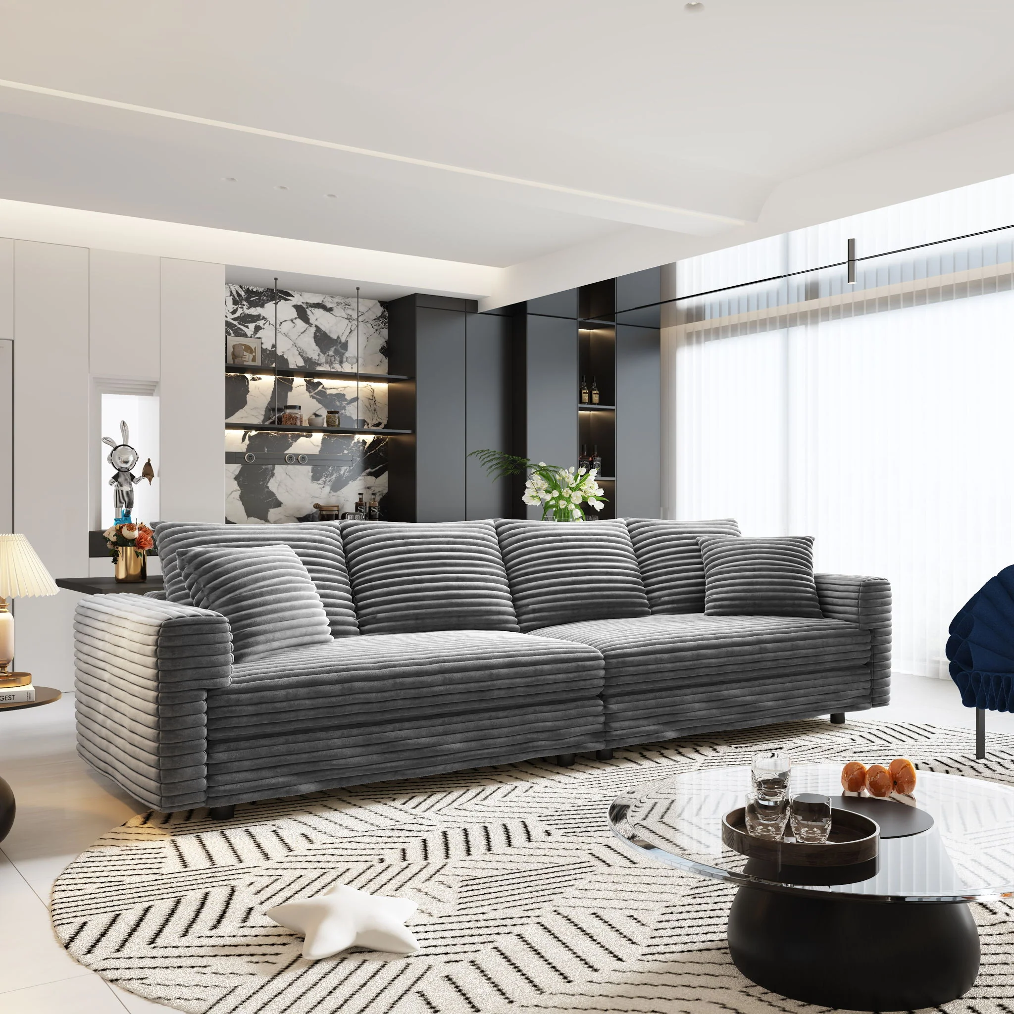 Modern Comfy Upholstered Sofa Cloud Couch & Deep Seat Couches - Image 20