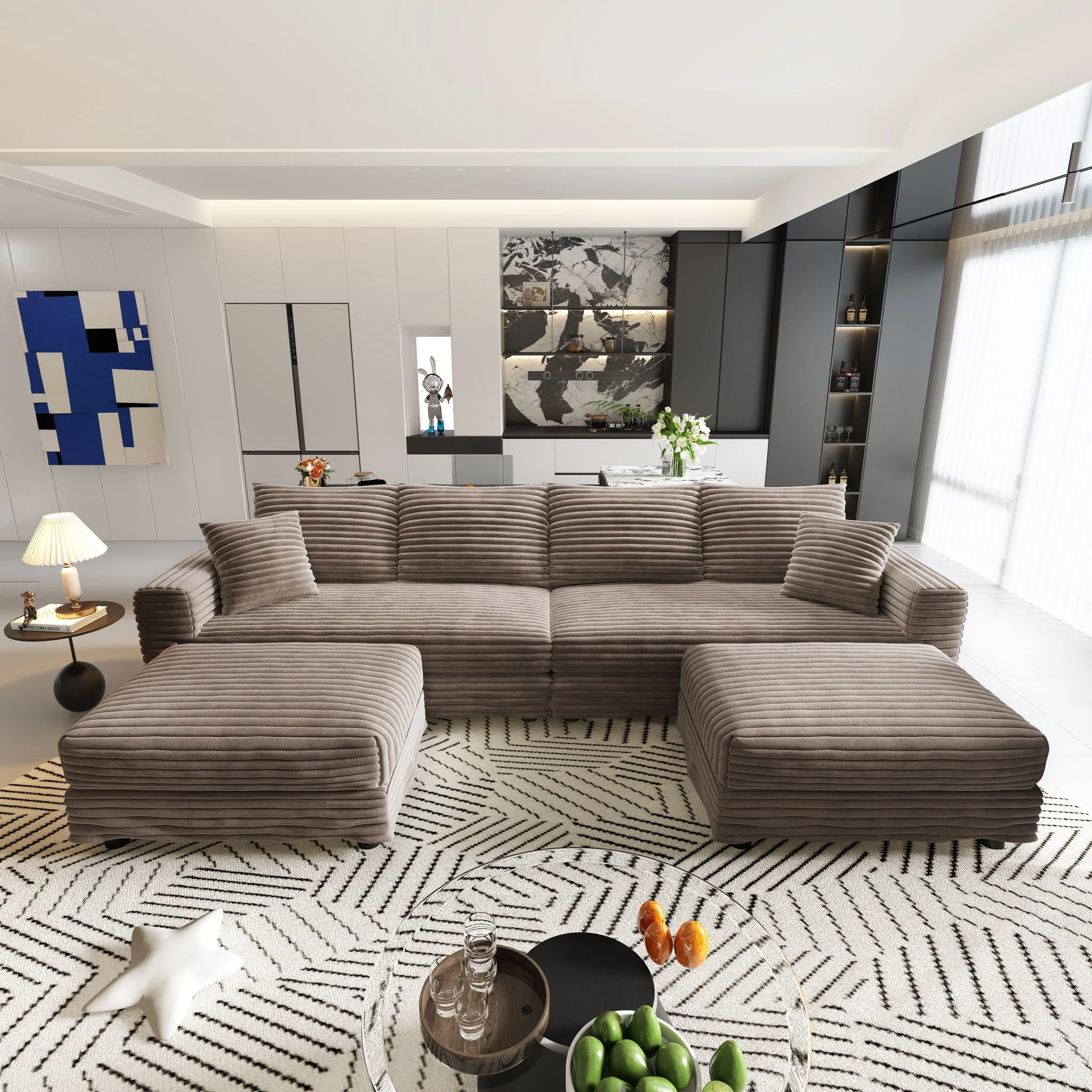 Modern Comfy Upholstered Sofa Cloud Couch & Deep Seat Couches - Image 27