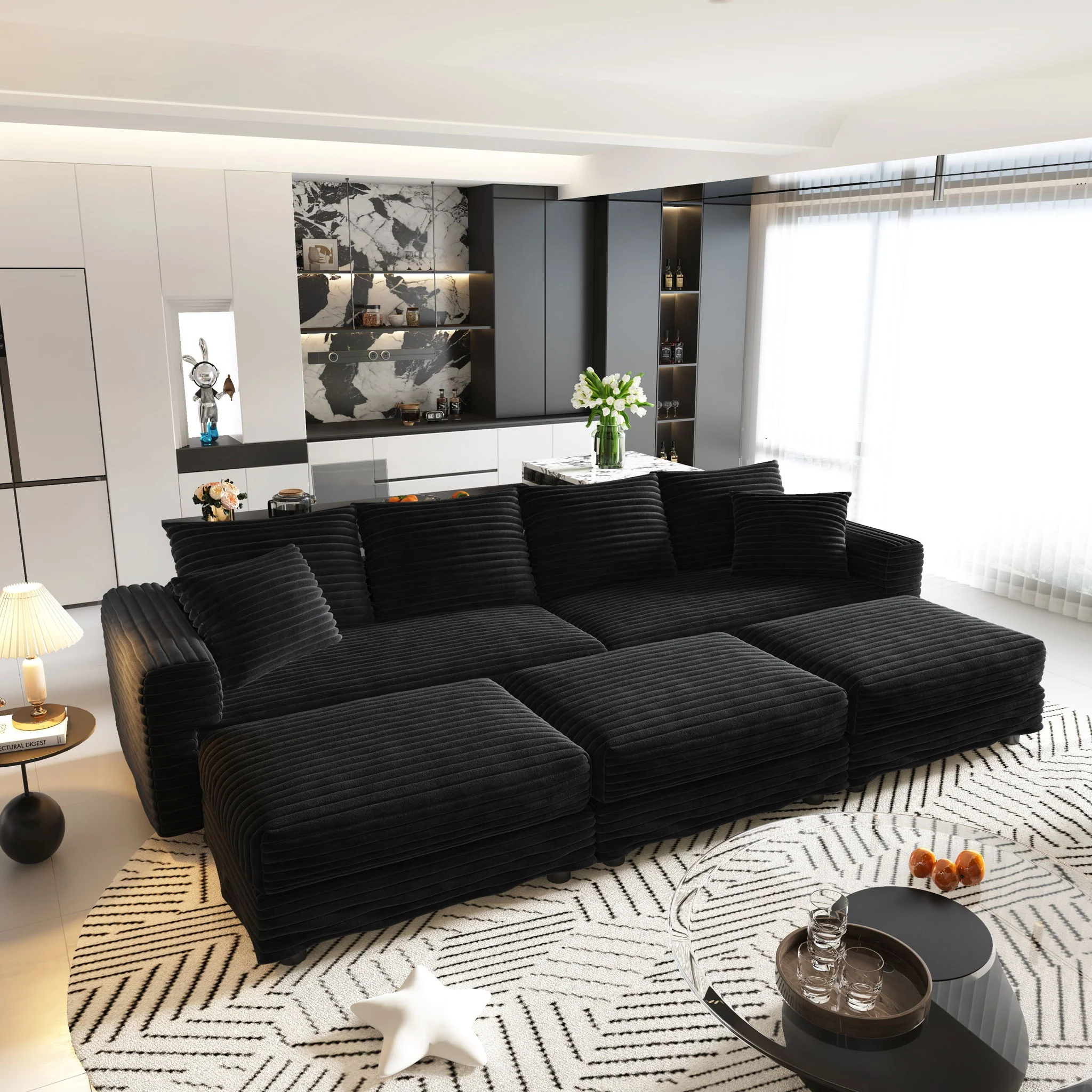 Modern Comfy Upholstered Sofa Cloud Couch & Deep Seat Couches - Image 29