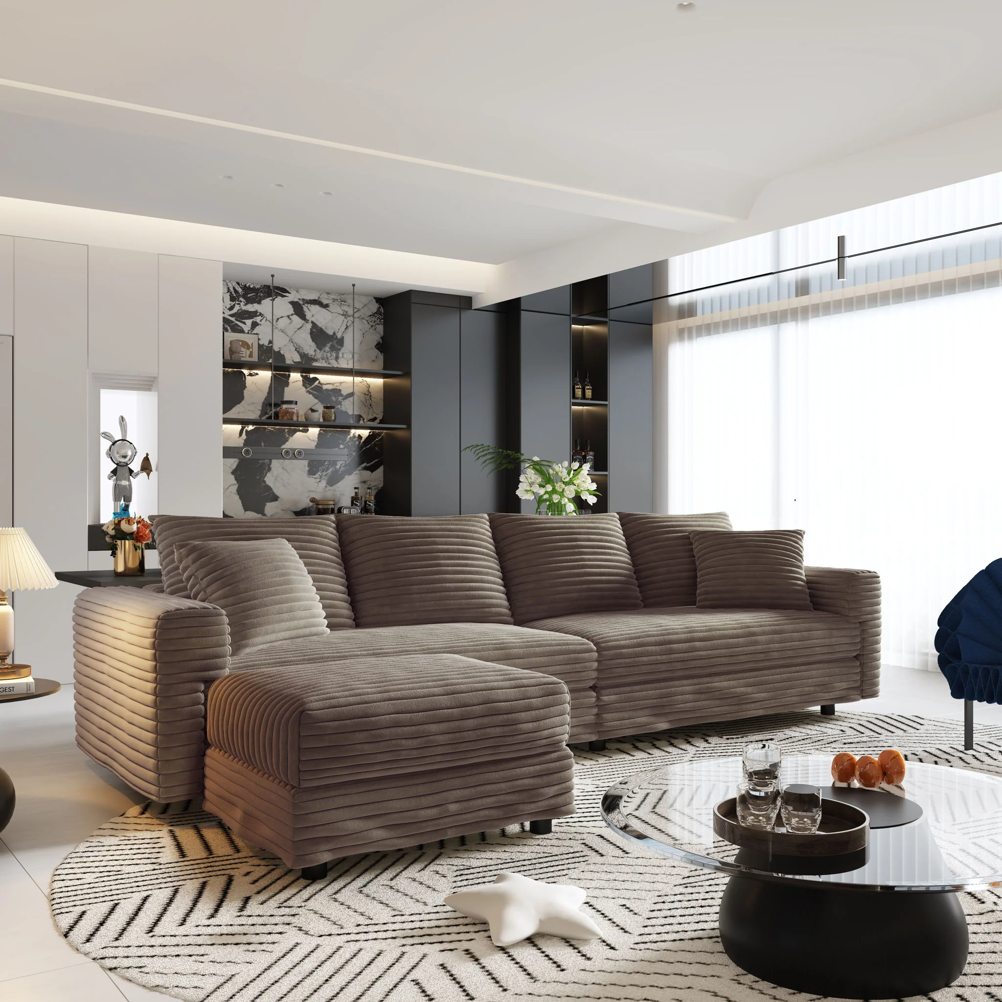 Modern Comfy Upholstered Sofa Cloud Couch & Deep Seat Couches - Image 36