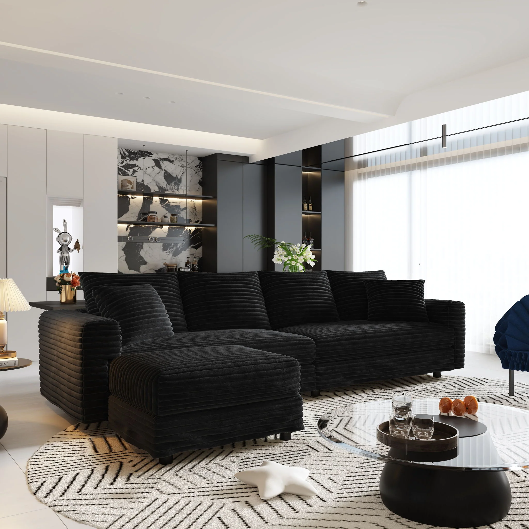 Modern Comfy Upholstered Sofa Cloud Couch & Deep Seat Couches - Image 37