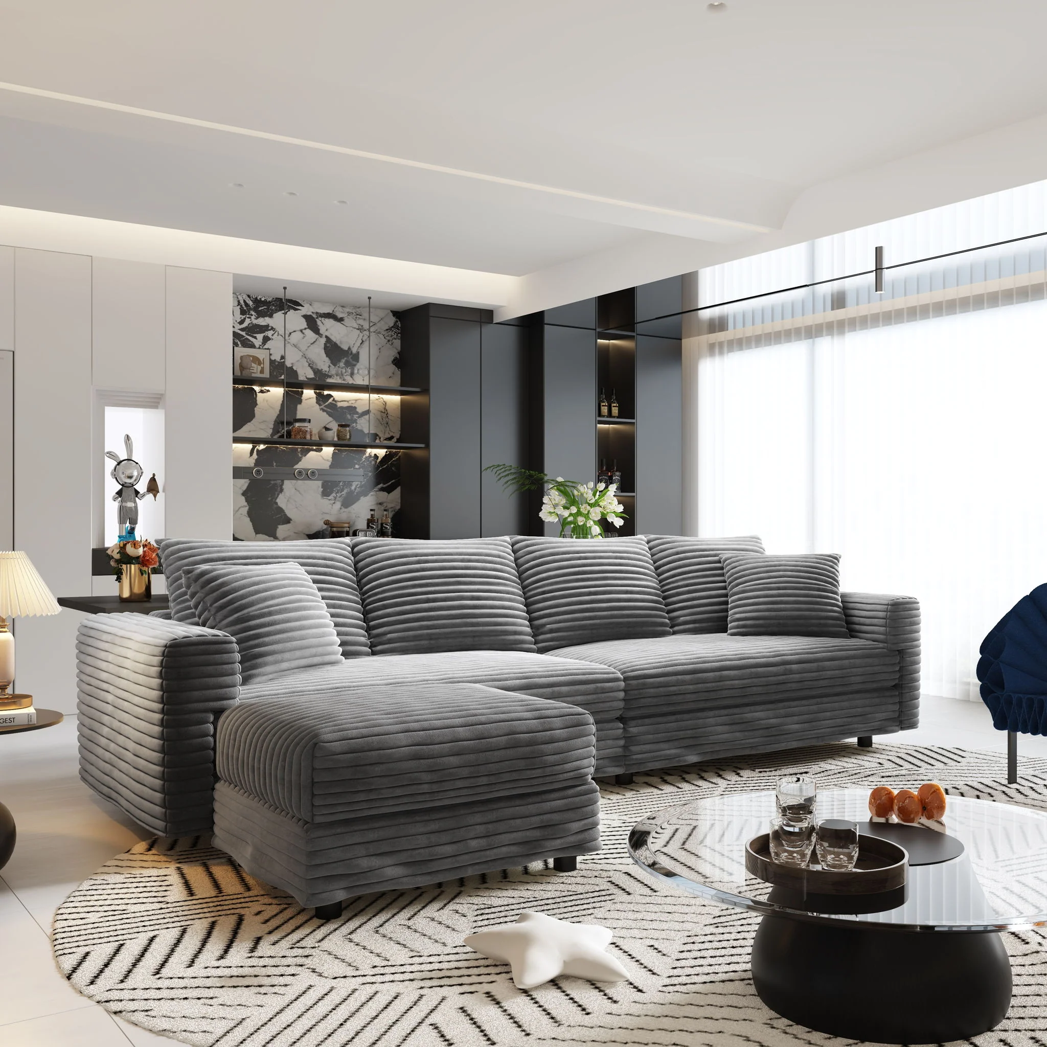 Modern Comfy Upholstered Sofa Cloud Couch & Deep Seat Couches - Image 38