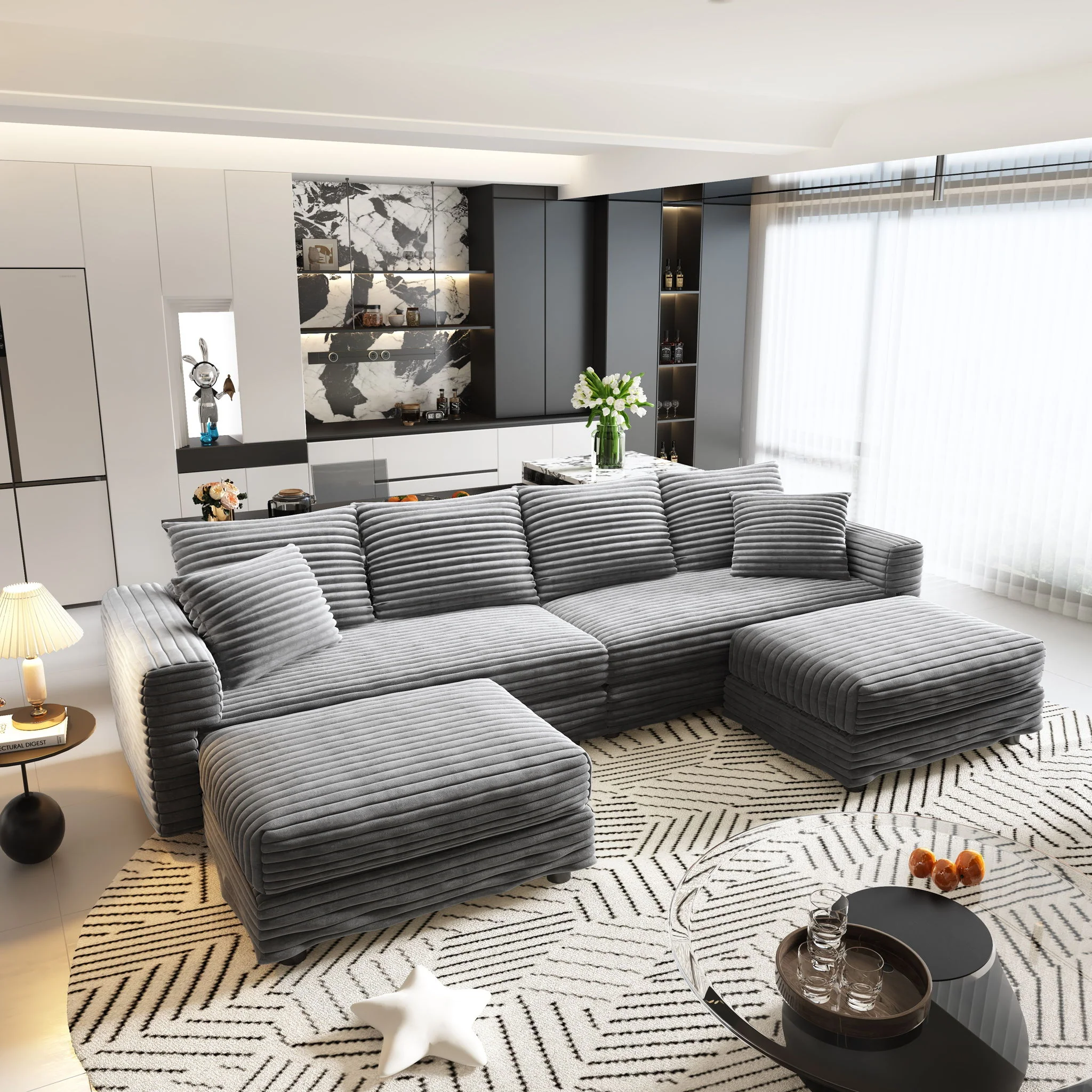 Modern Comfy Upholstered Sofa Cloud Couch & Deep Seat Couches - Image 40