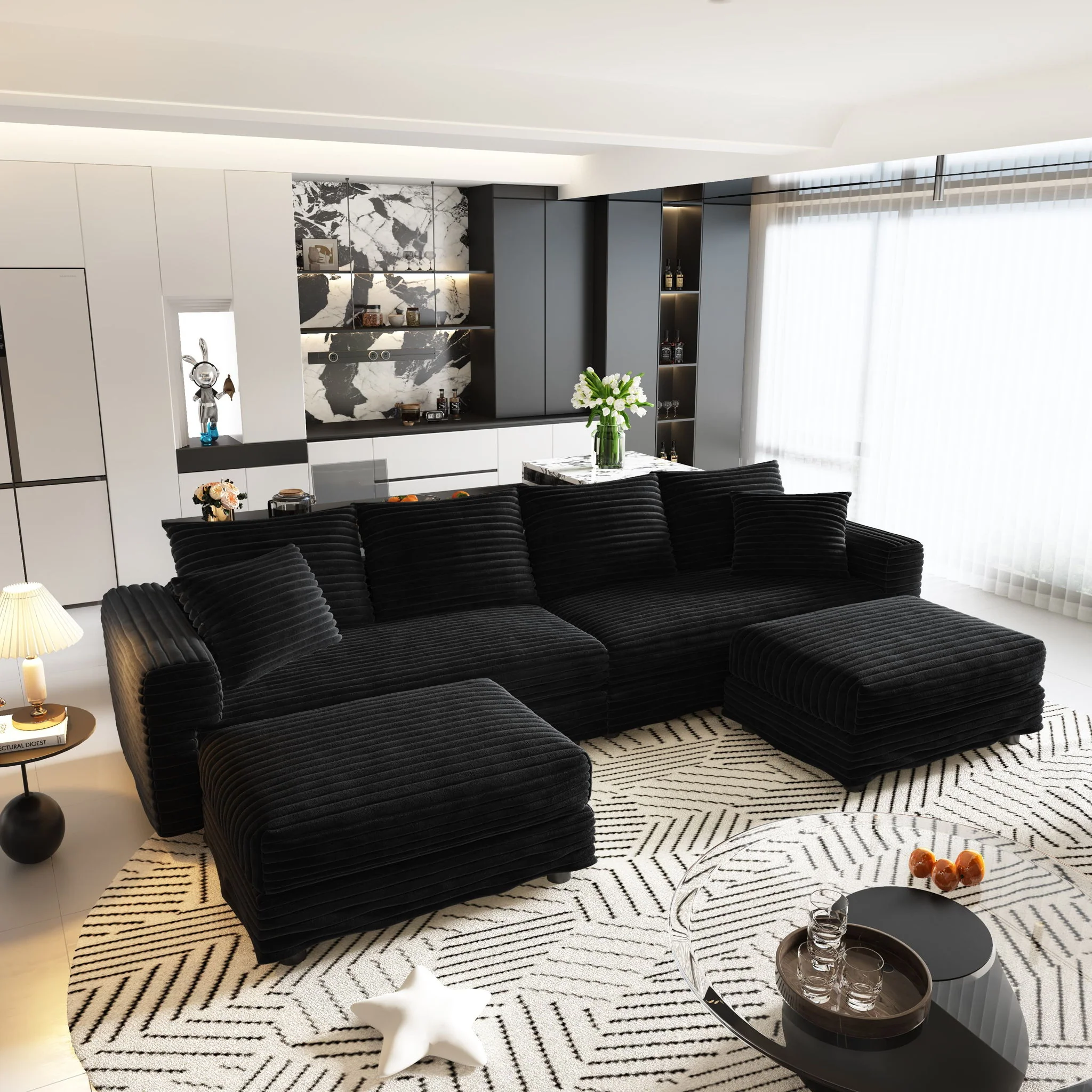 Modern Comfy Upholstered Sofa Cloud Couch & Deep Seat Couches - Image 43