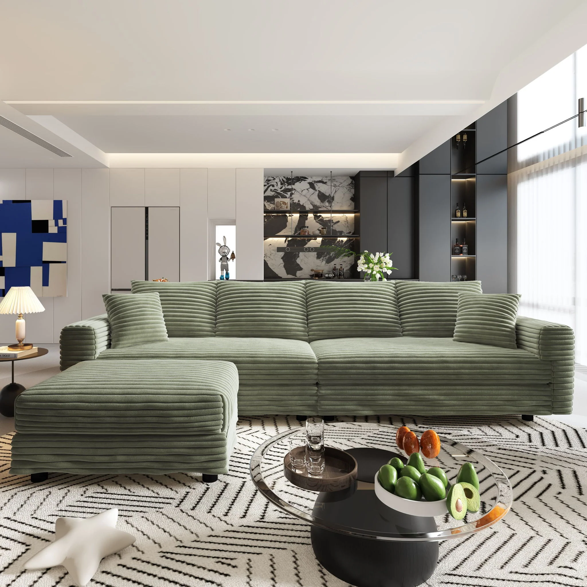 Modern Comfy Upholstered Sofa Cloud Couch & Deep Seat Couches - Image 45